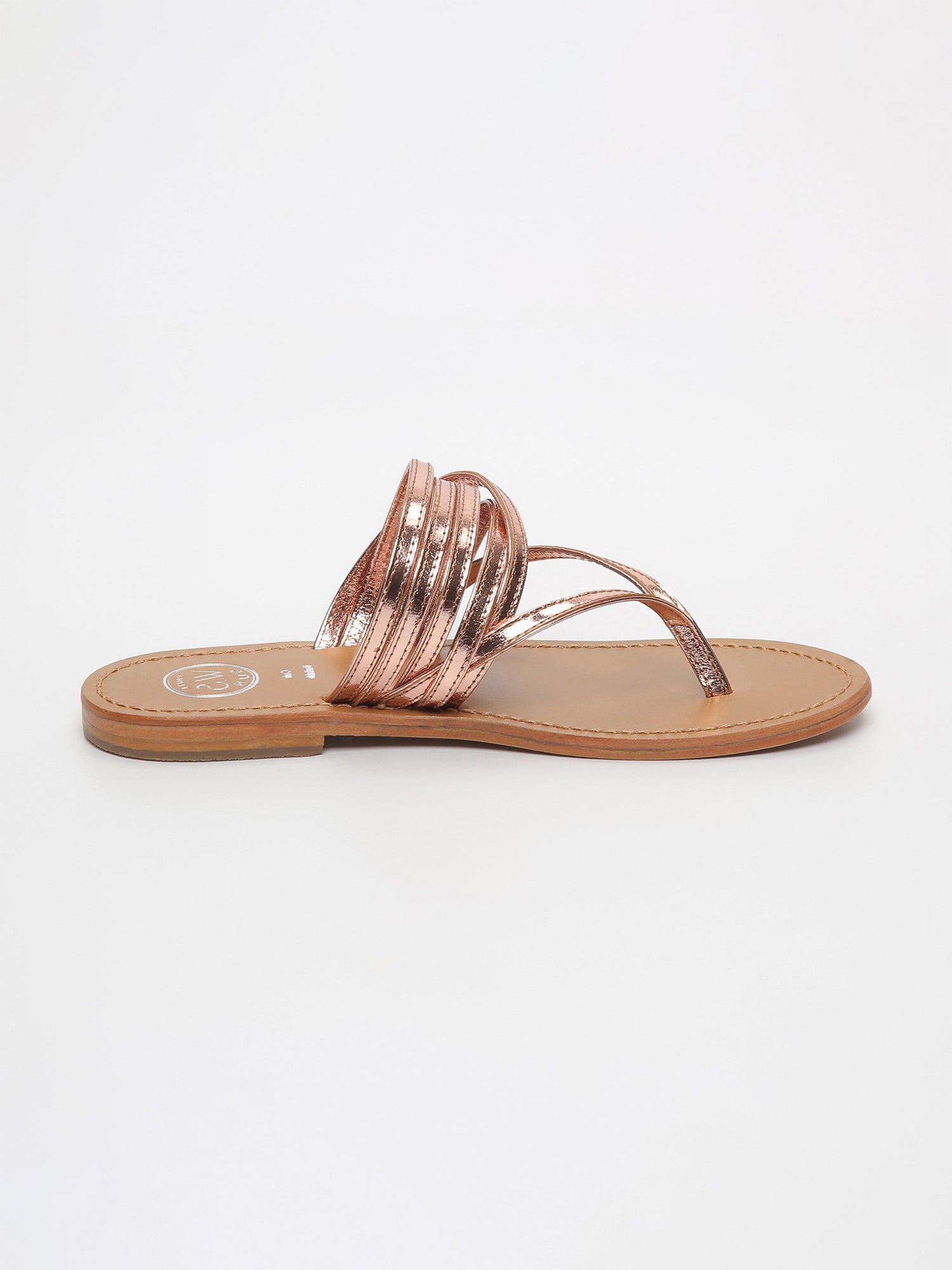 NOVA sandales en cuir or rose