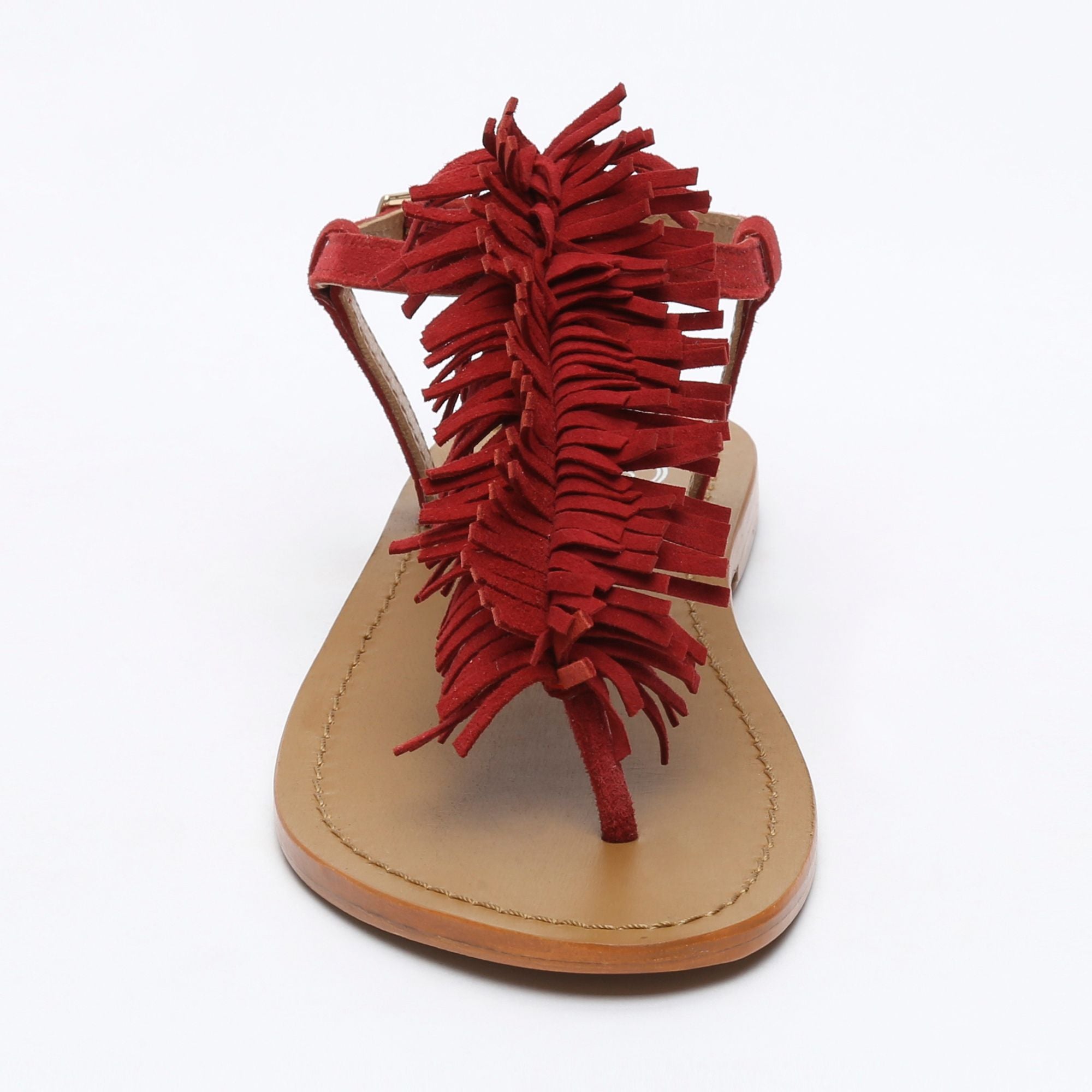 HYDATINA sandales entre doigt fantaisie en cuir rouge