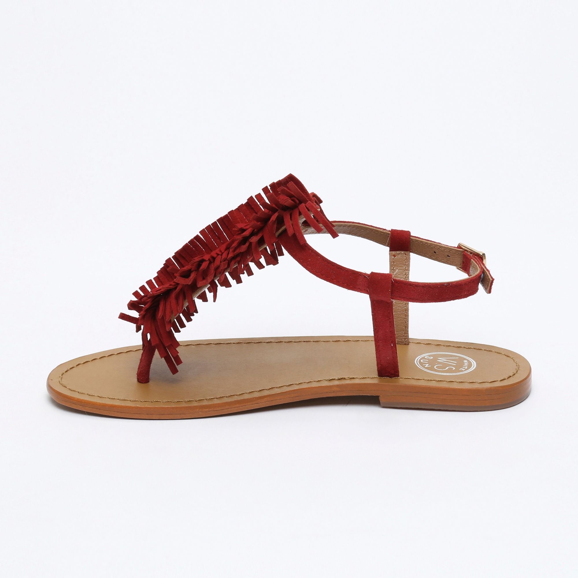 HYDATINA sandales entre doigt fantaisie en cuir rouge