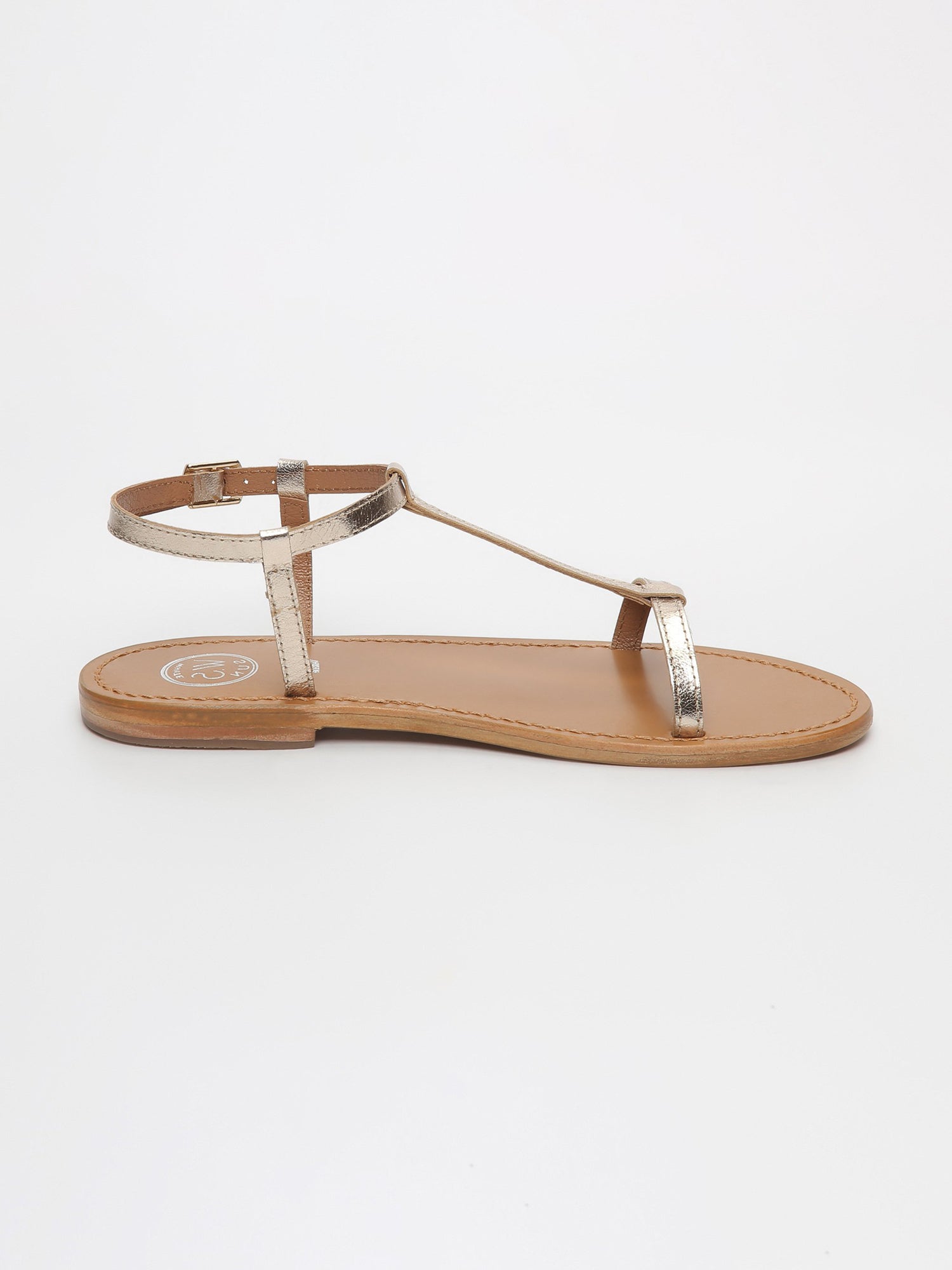LAGORN sandales en cuir or