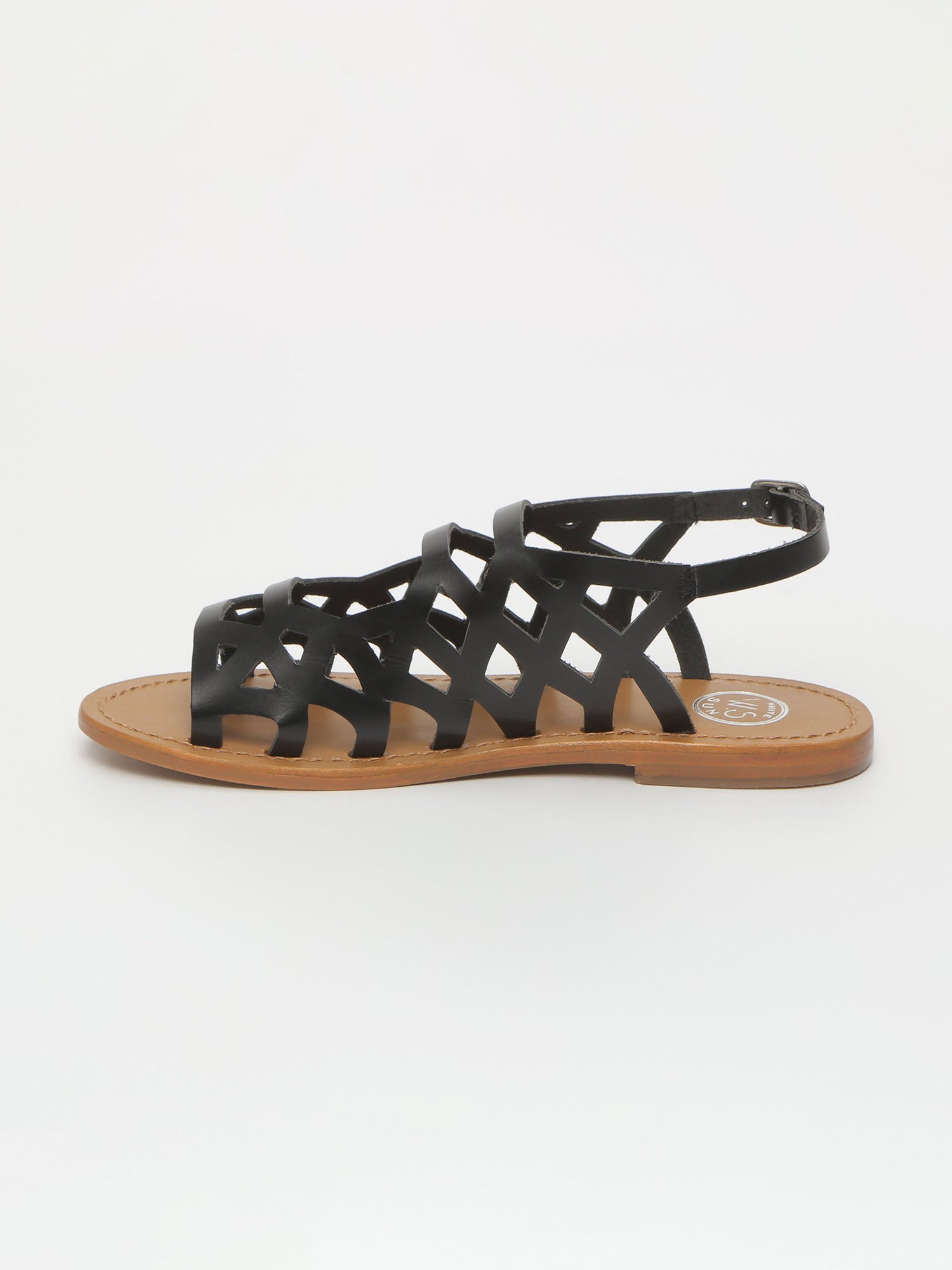 ARACATI sandales en cuir noir