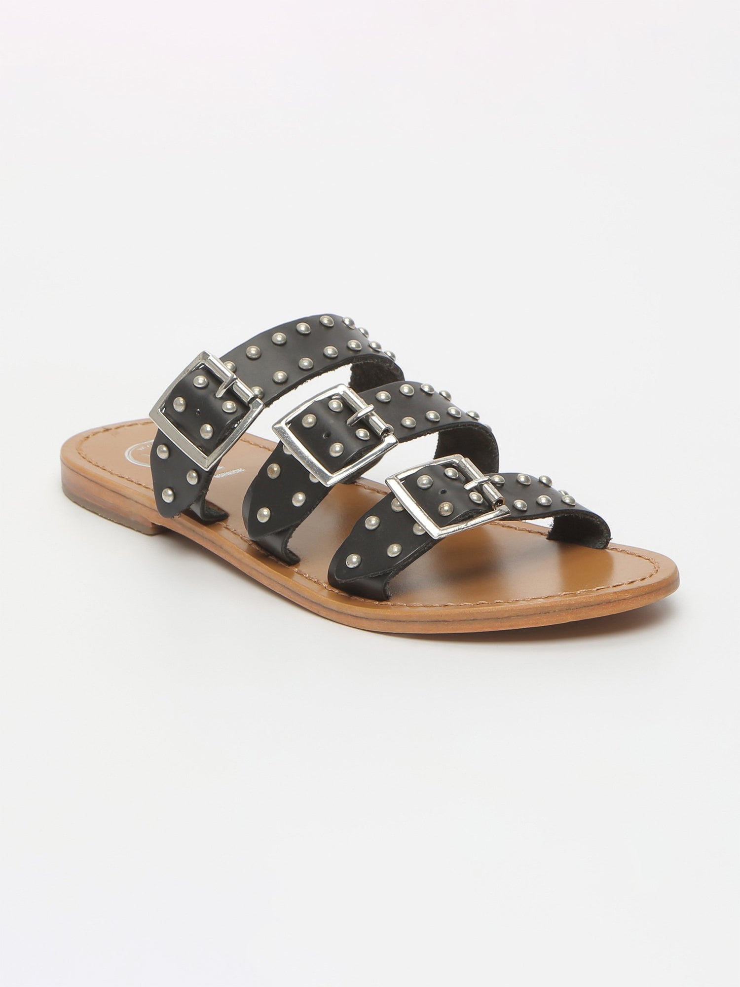 BALEAR mules en cuir noir