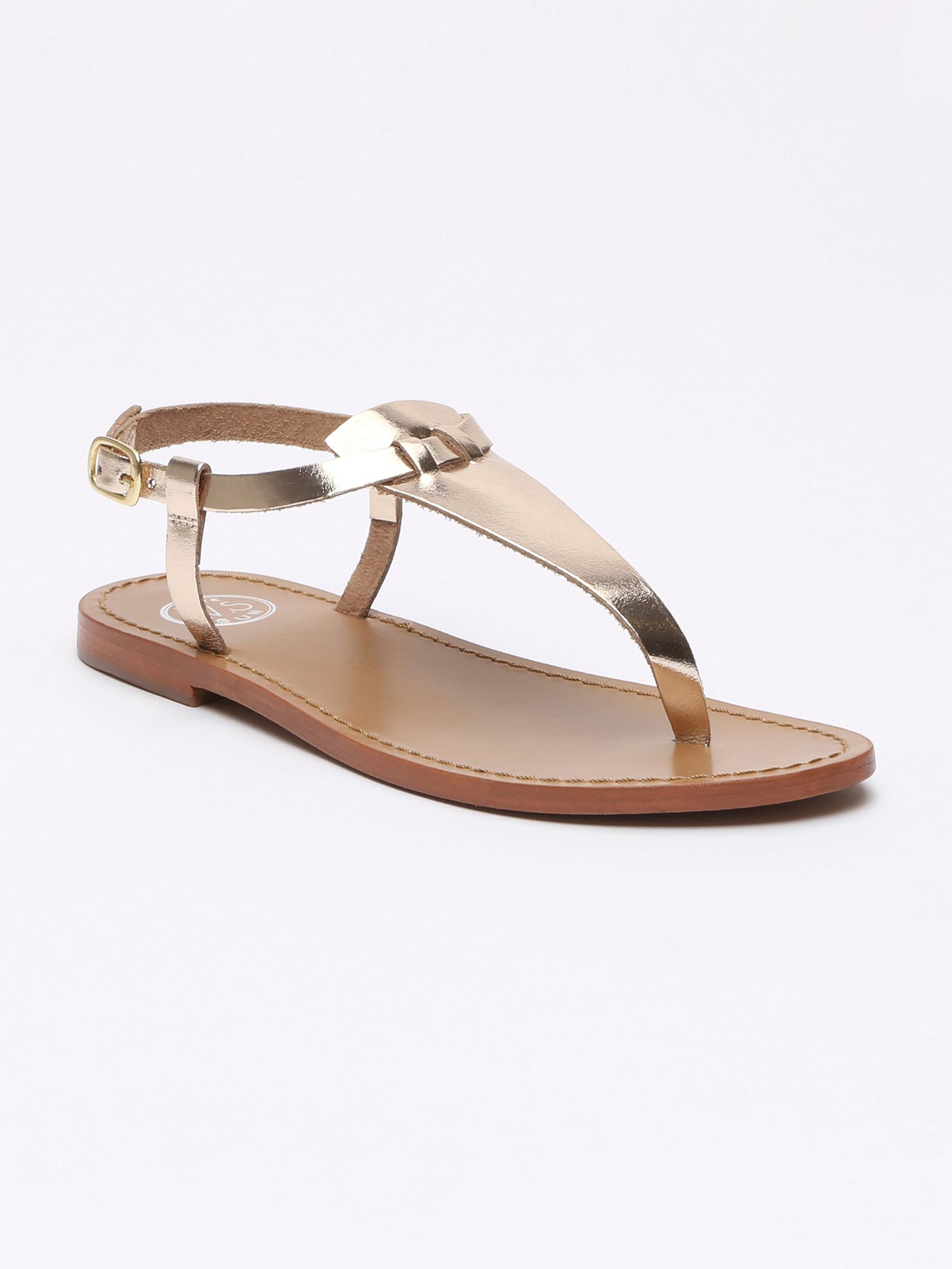 BULLA sandales entre doigt en cuir or
