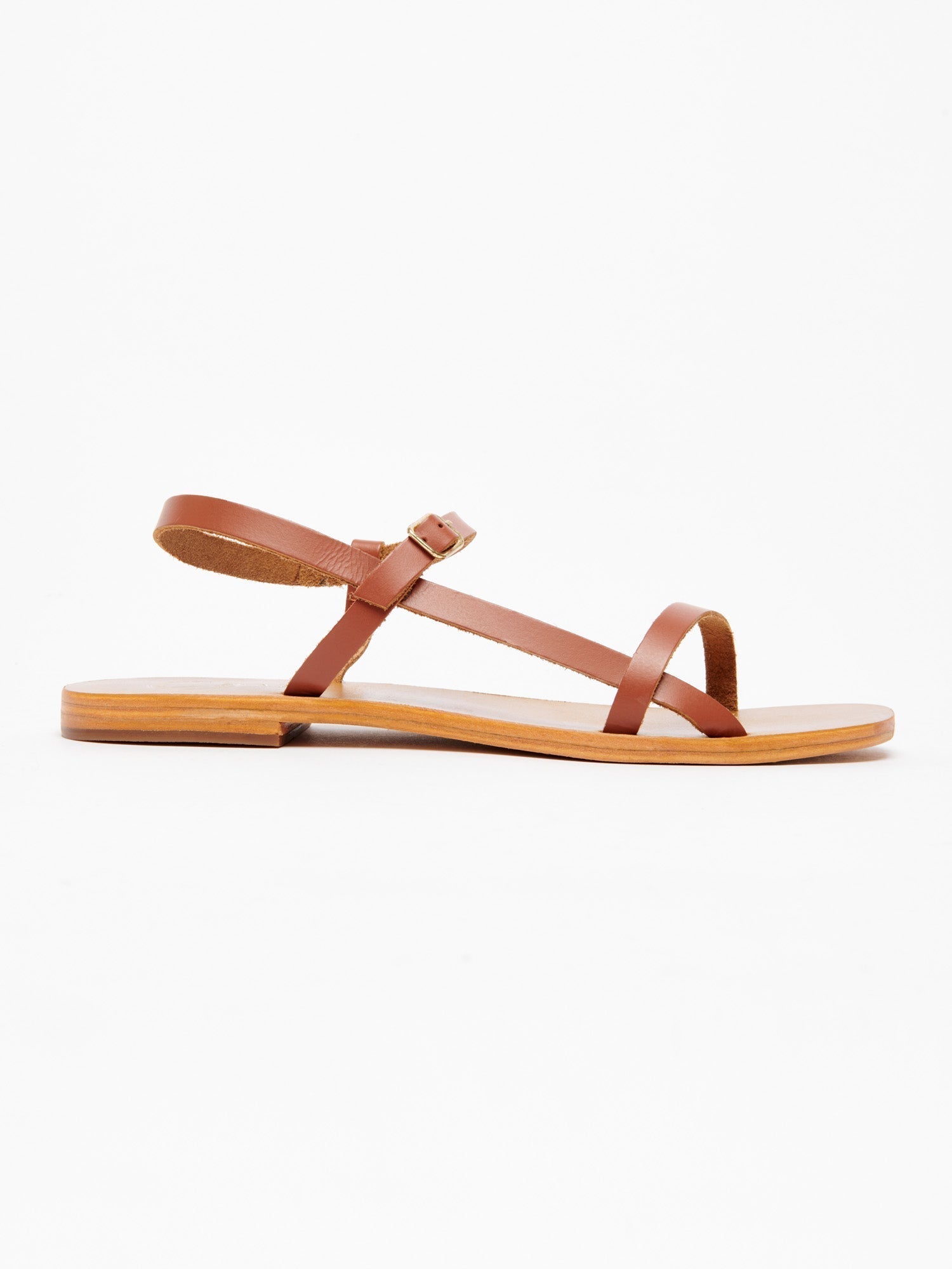PUMO sandales en cuir camel