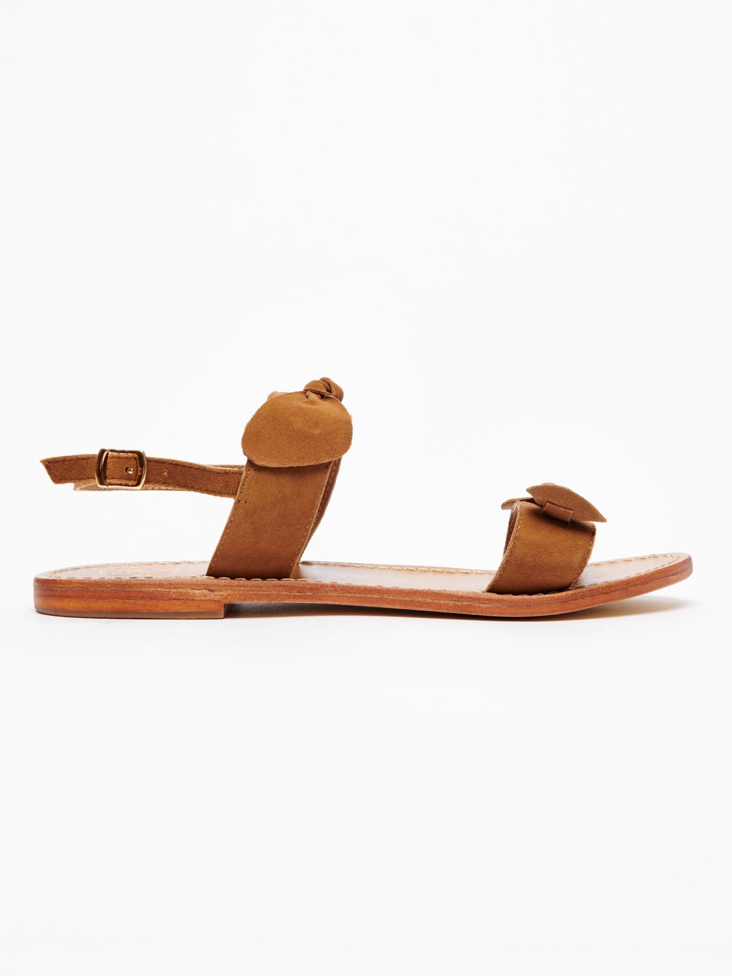 INDAH sandales en cuir camel