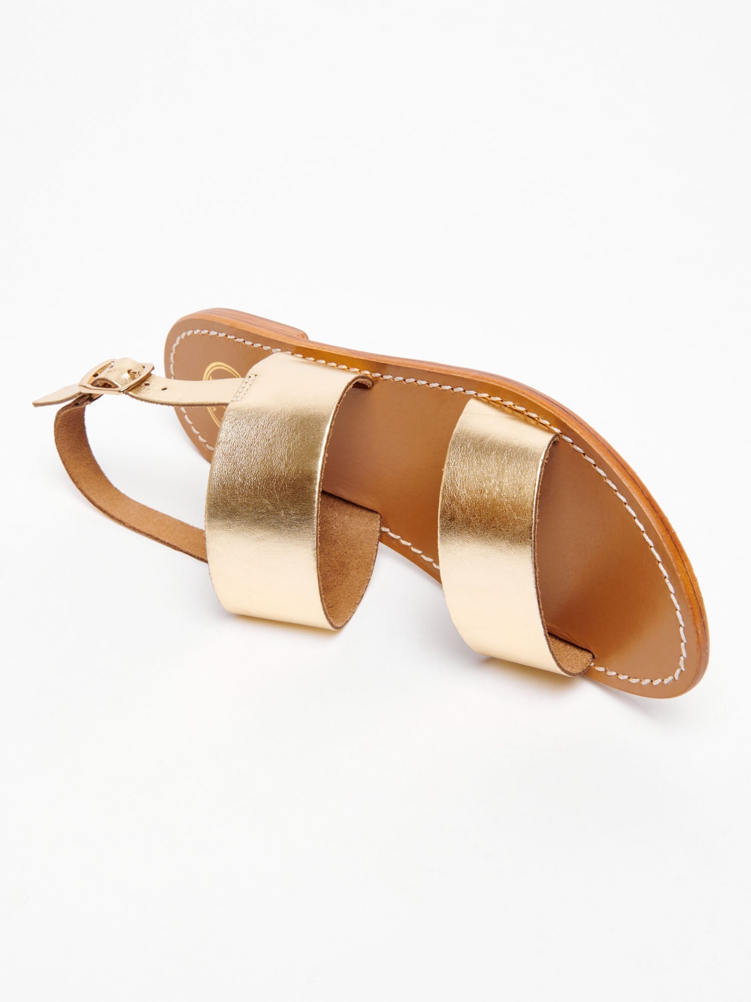 DILETTA sandales en cuir or foncé