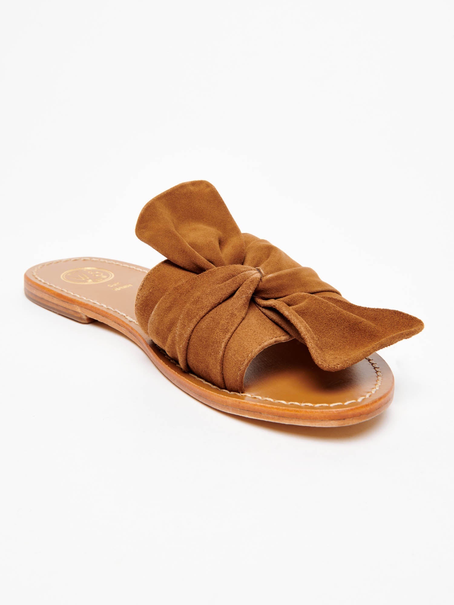 SIMPATICA mules fantaisie en cuir camel