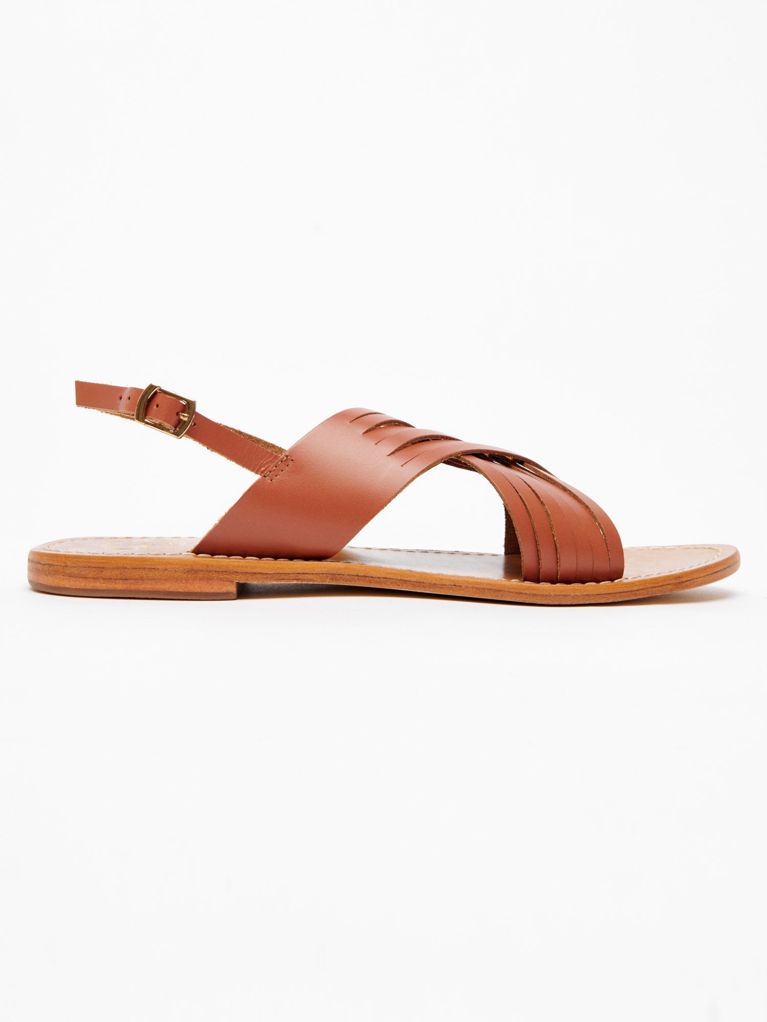 WINTERA sandales en cuir camel