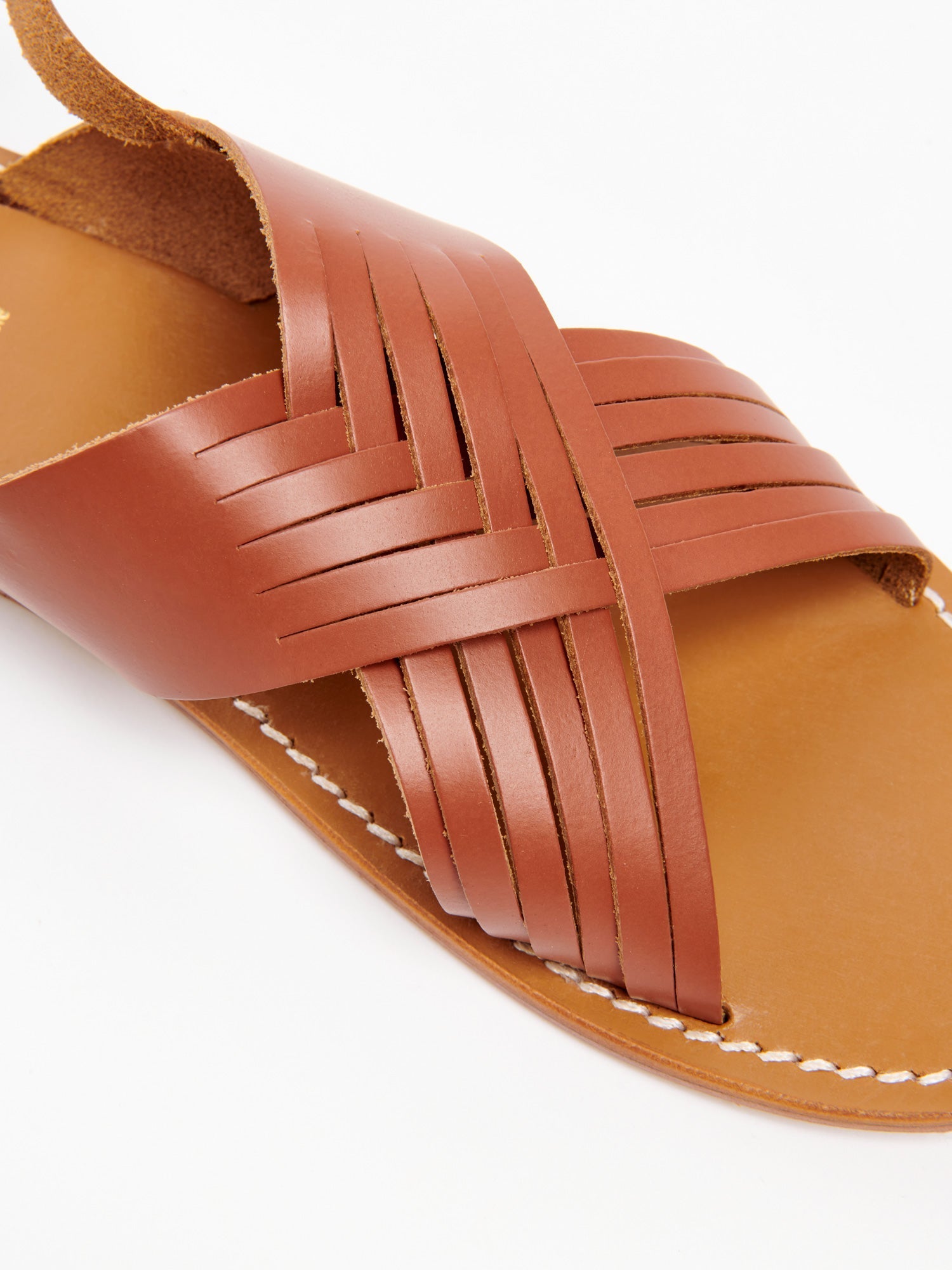 WINTERA sandales en cuir camel