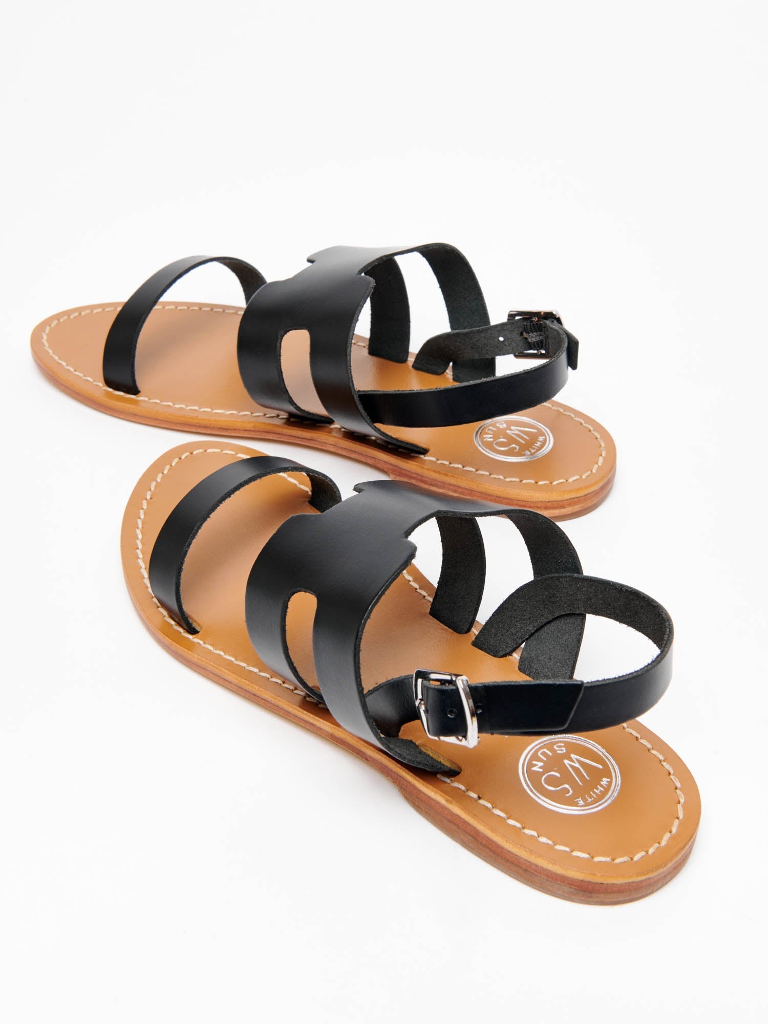 DAVITZA sandales en cuir noir