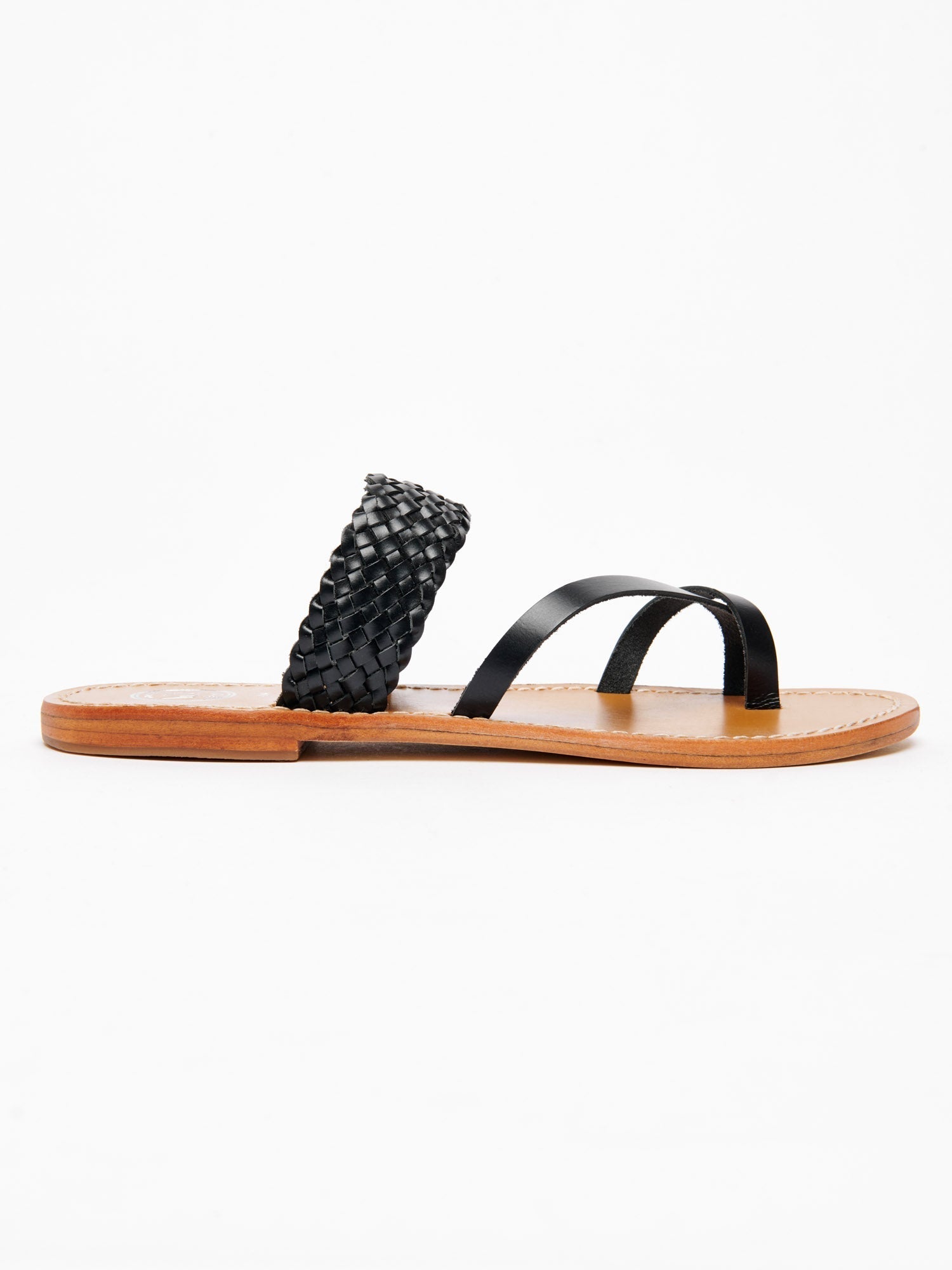 DWAYNE sandales en cuir noir