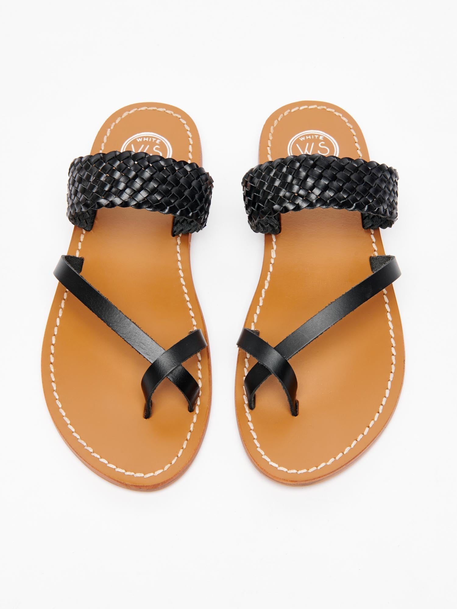 DWAYNE sandales en cuir noir