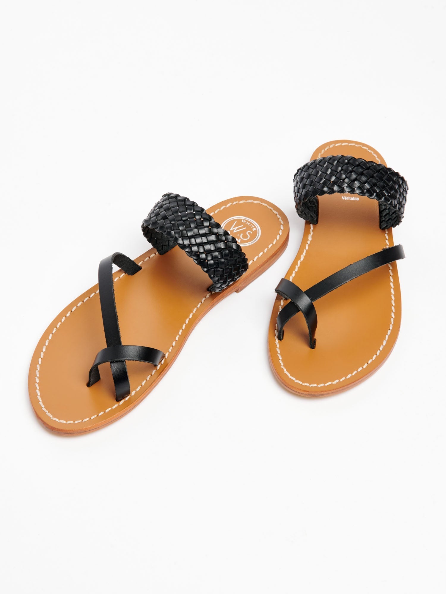 DWAYNE sandales en cuir noir