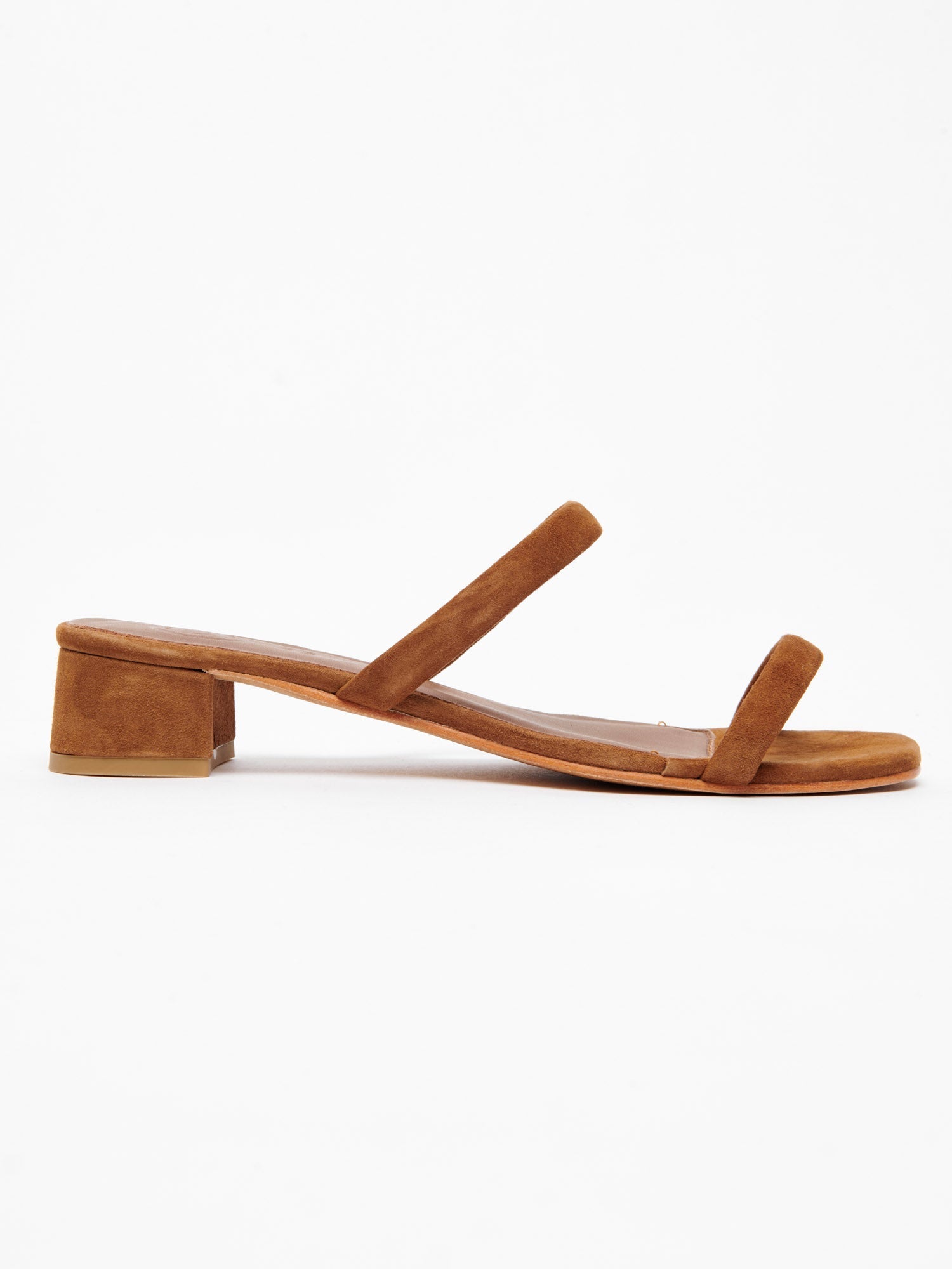 ETANIAL mules talon en cuir camel