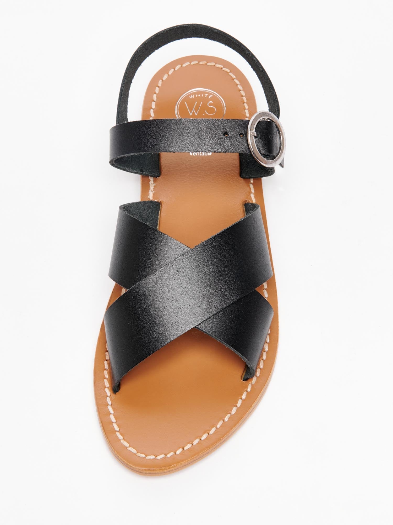 ANOUSHA sandales en cuir noir
