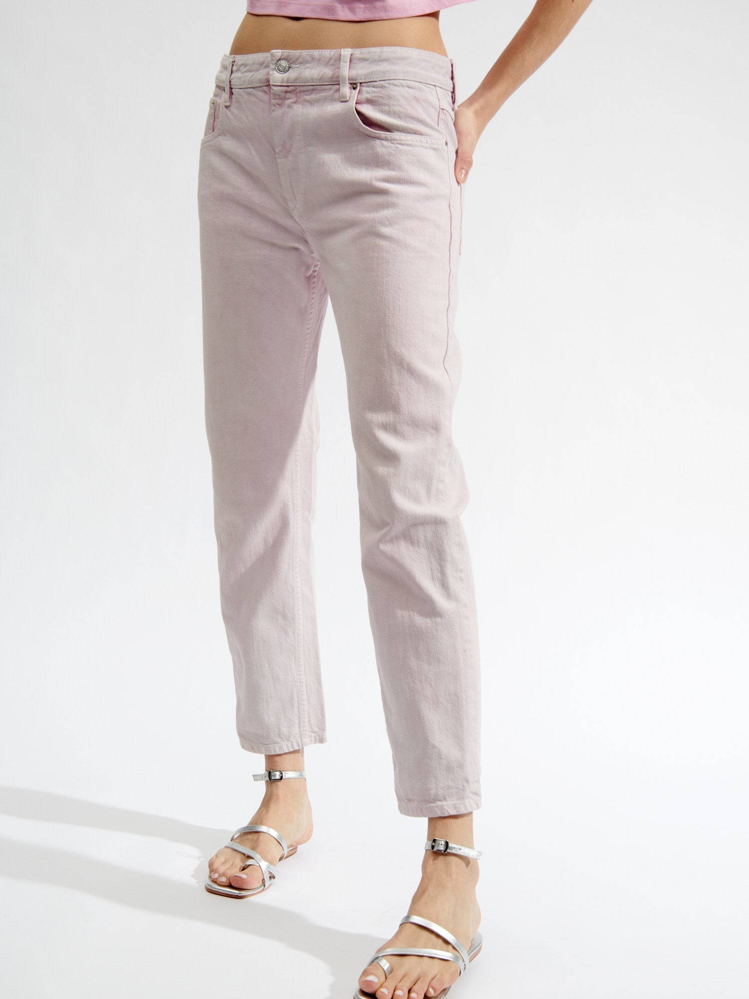 HESA sandales en cuir argent