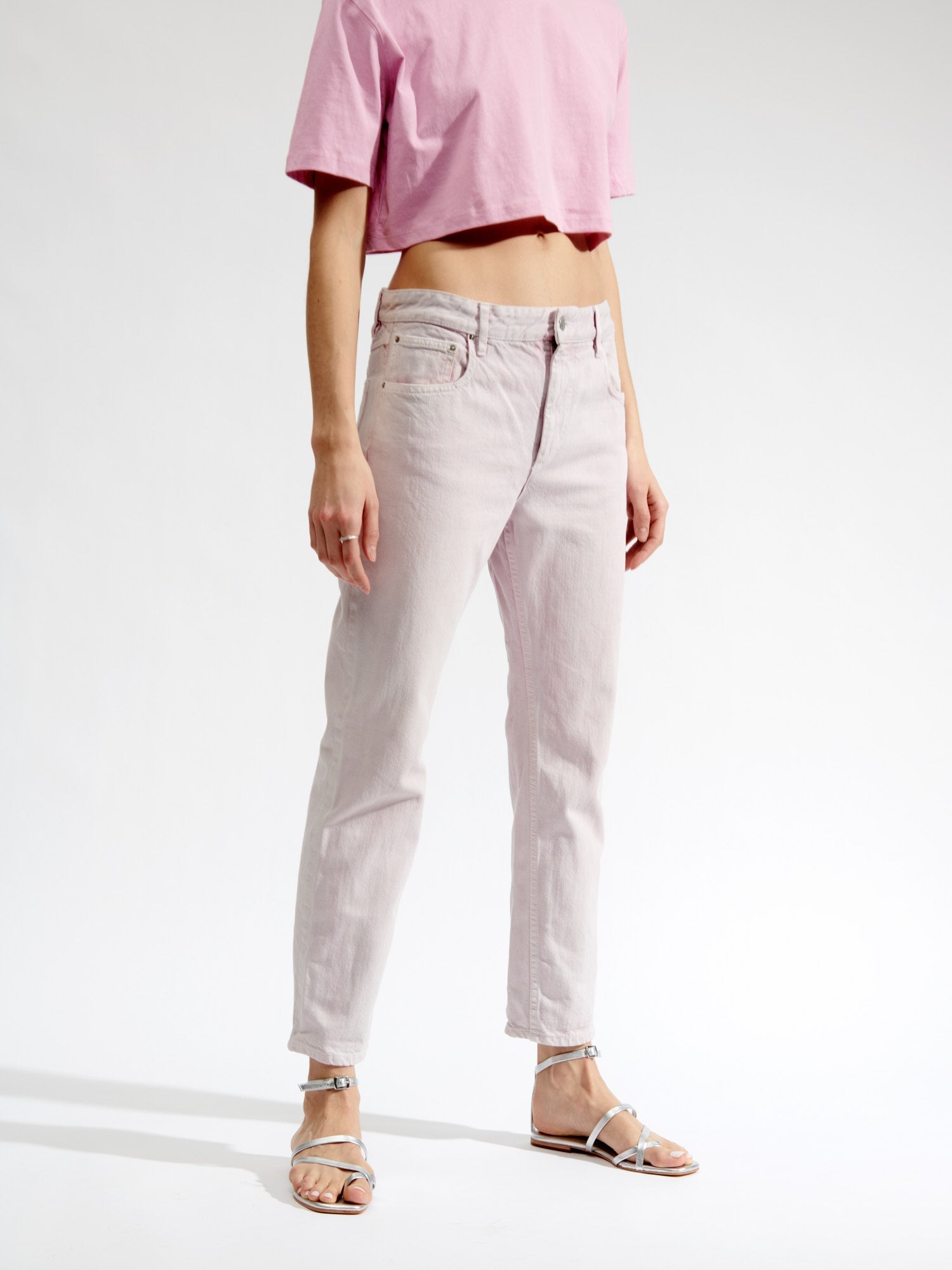 HESA sandales en cuir argent