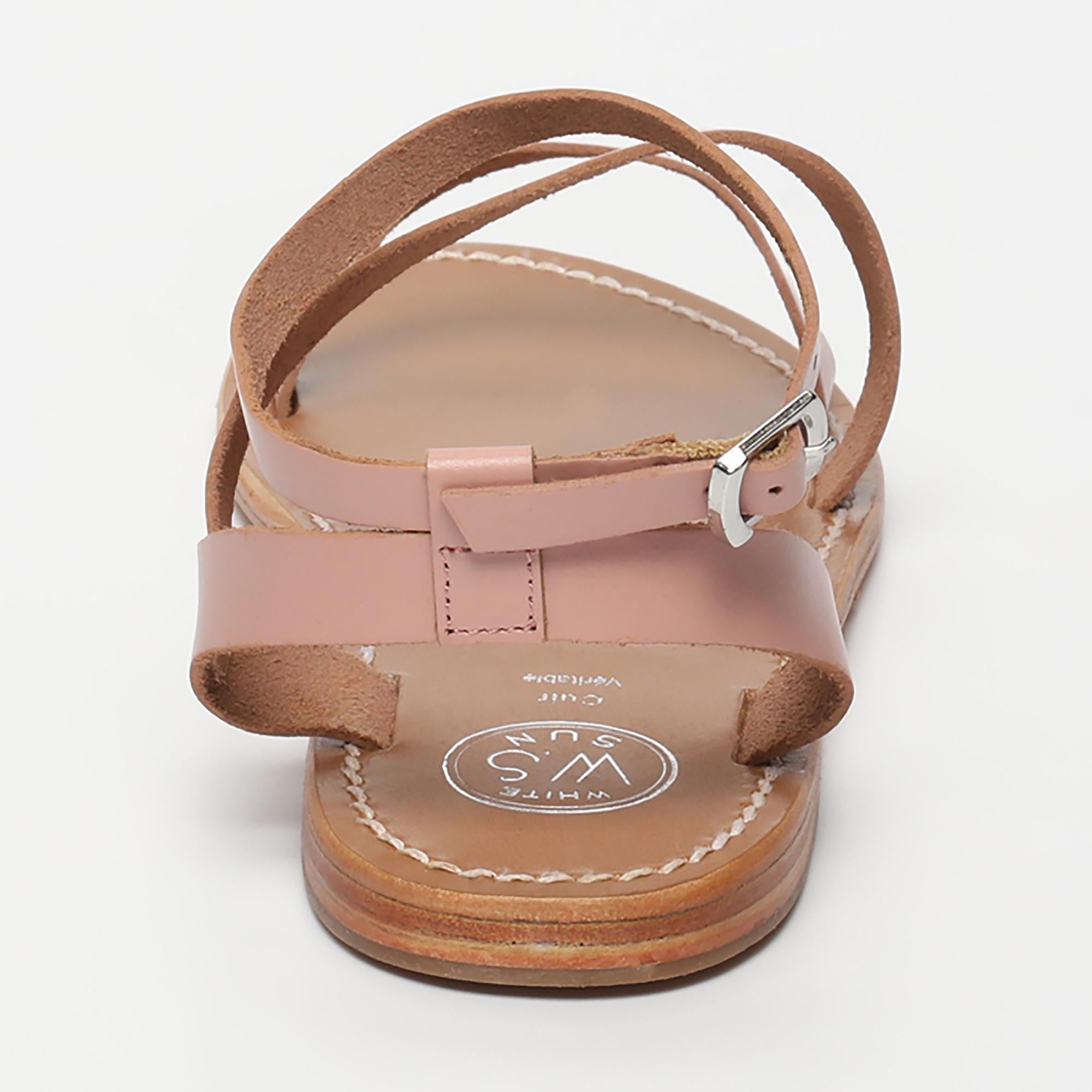 XIGALA sandales bracelet de cheville en cuir rose