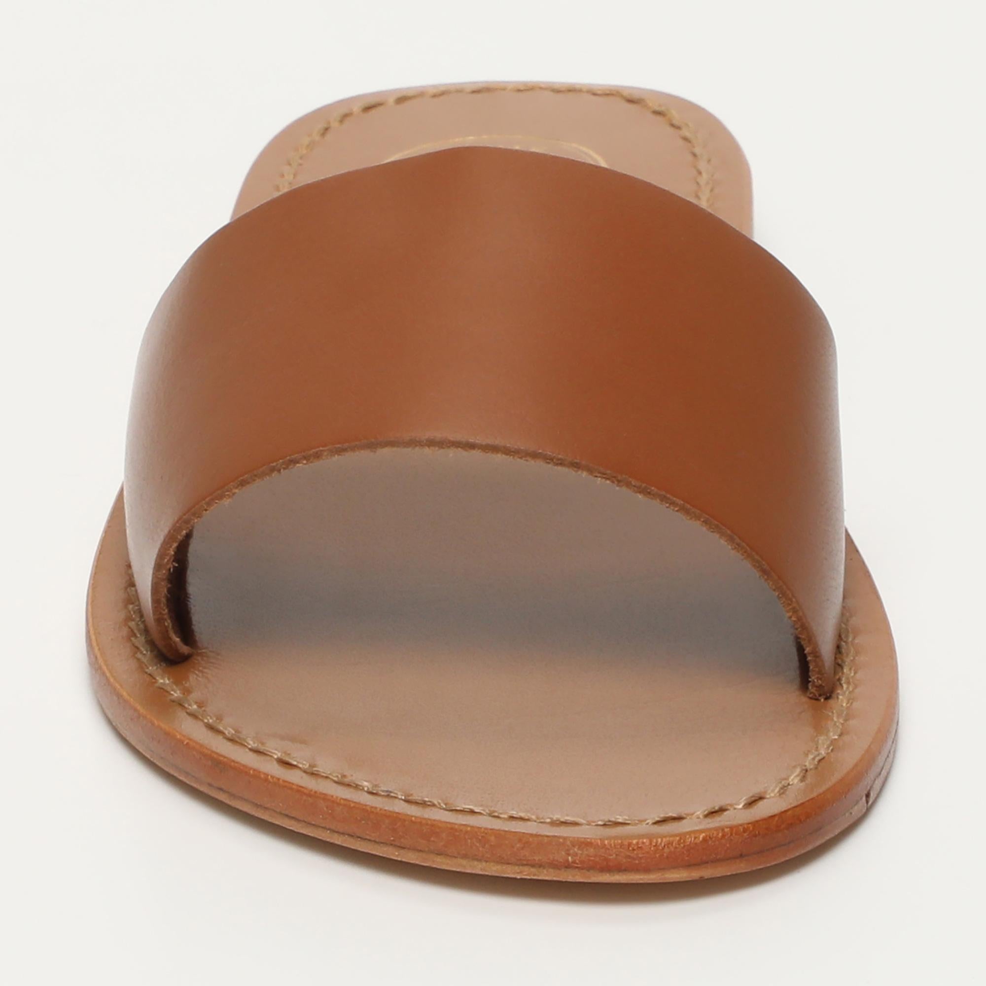 YORK mules en cuir camel