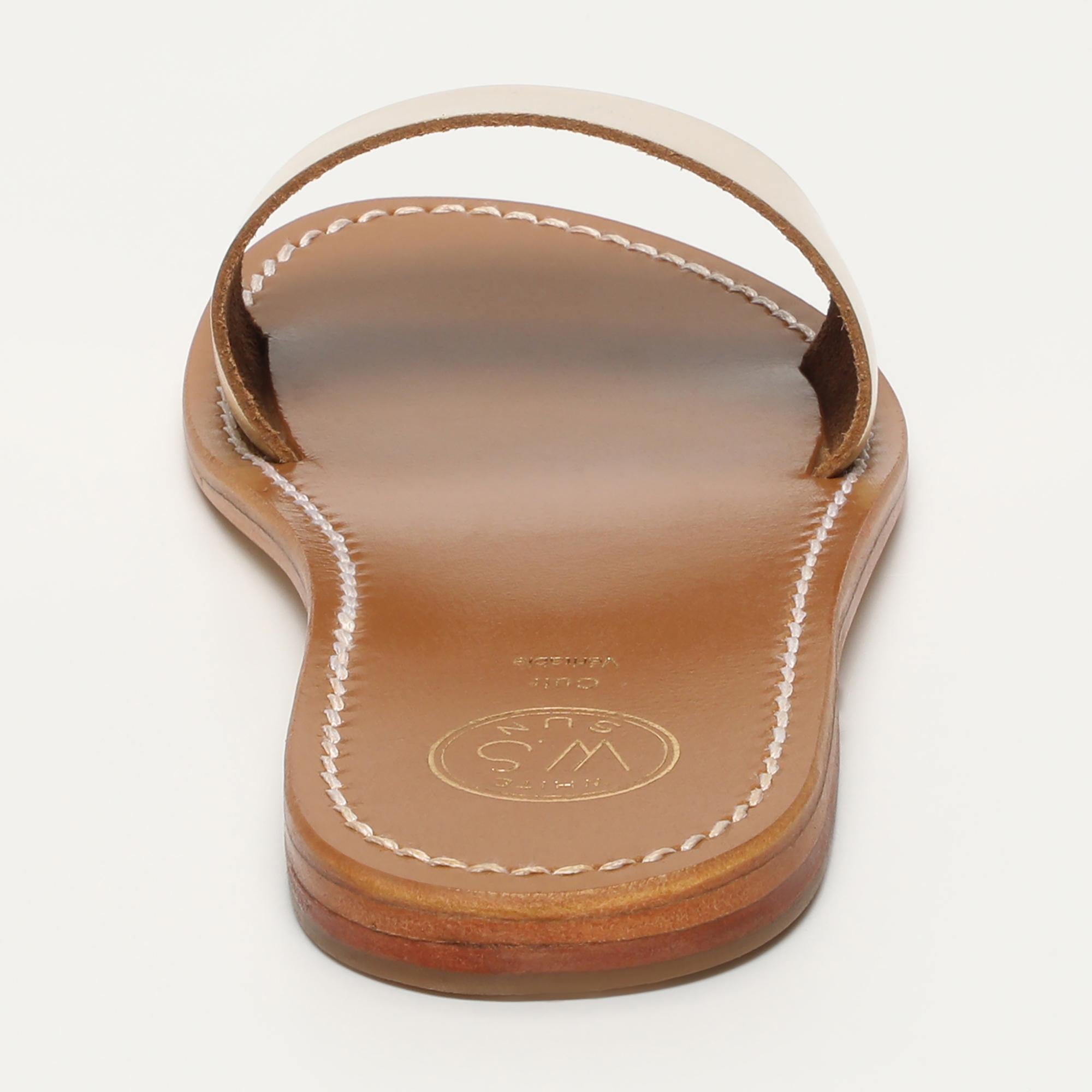 YORK mules en cuir or foncé