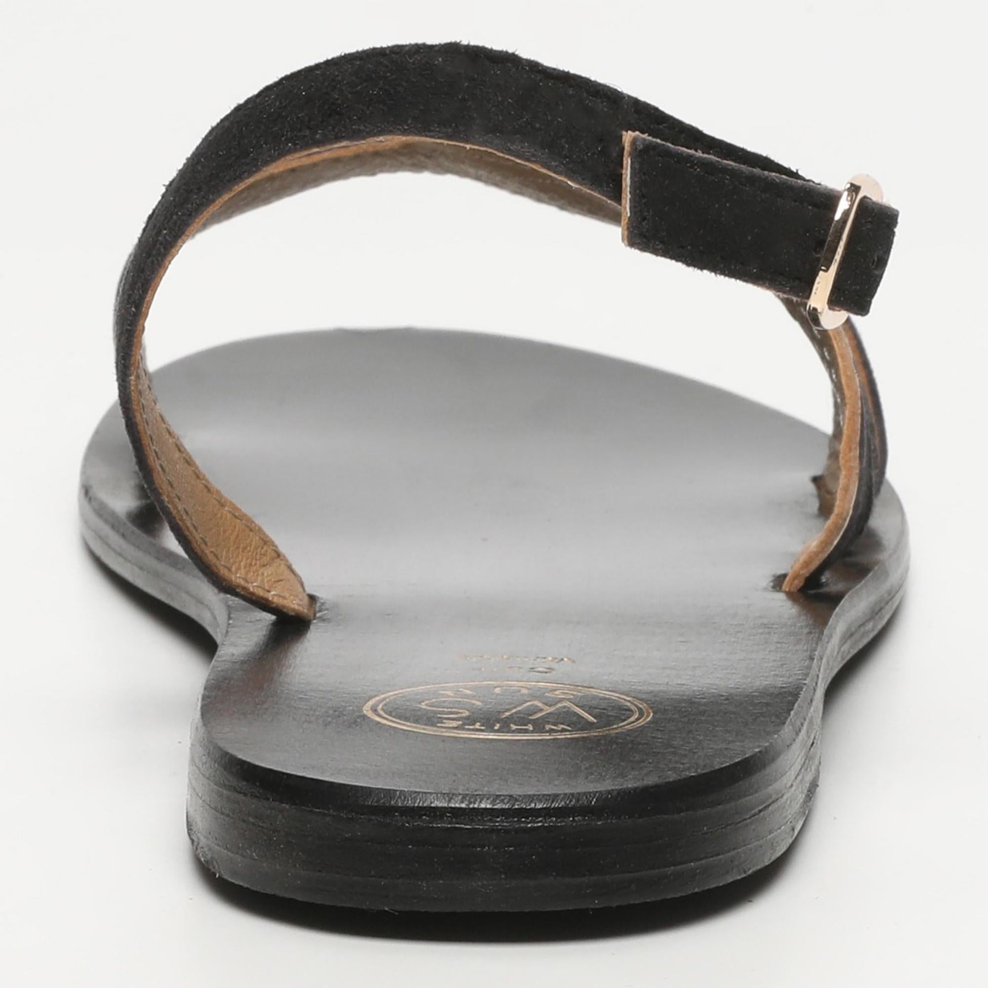 ZUERA sandales fantaisie en cuir noir et platine