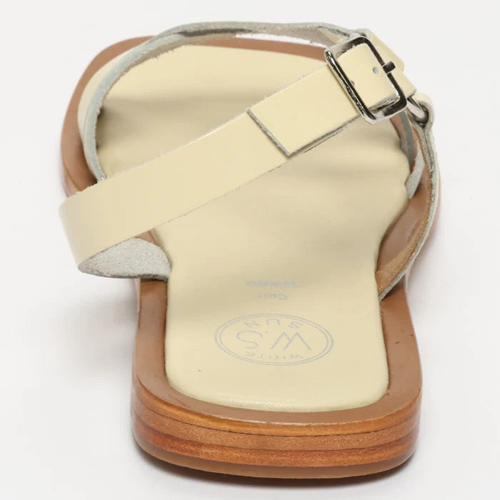 ZEPHRA sandales en cuir ivoire