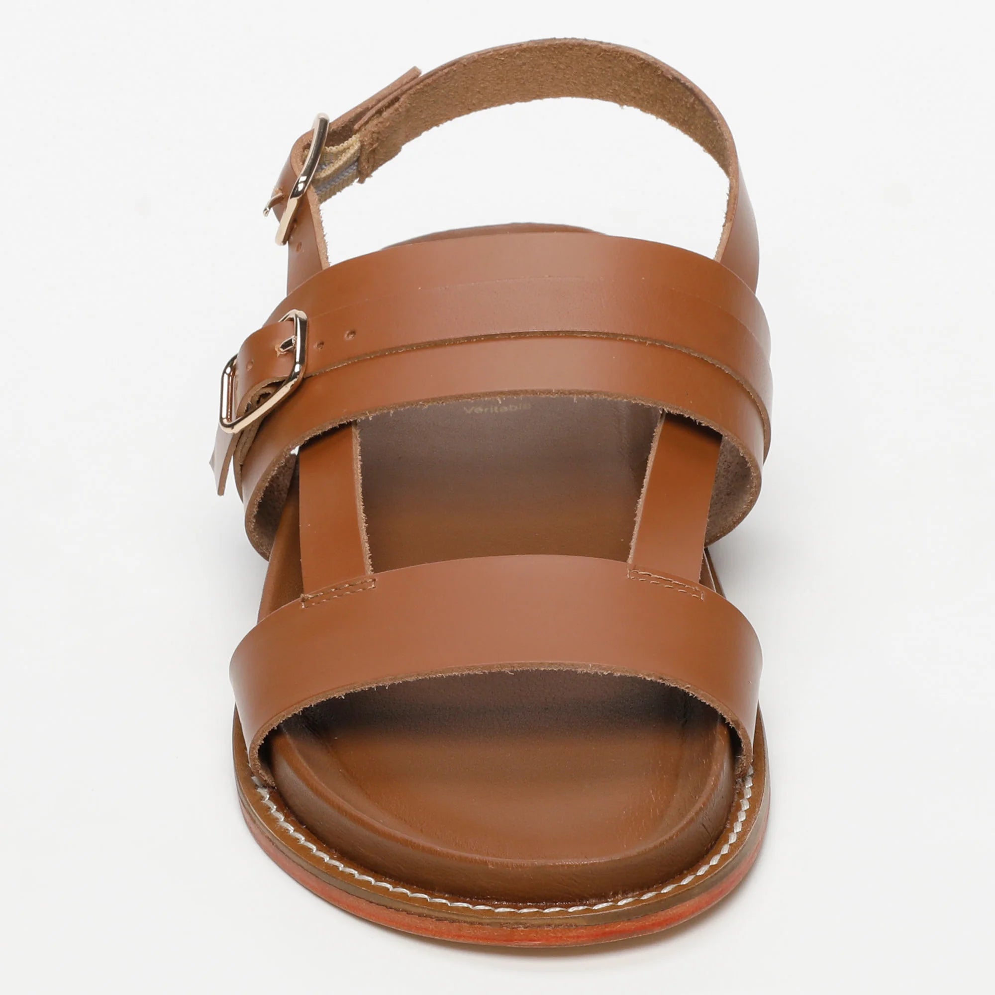 ZENETA sandales en cuir camel
