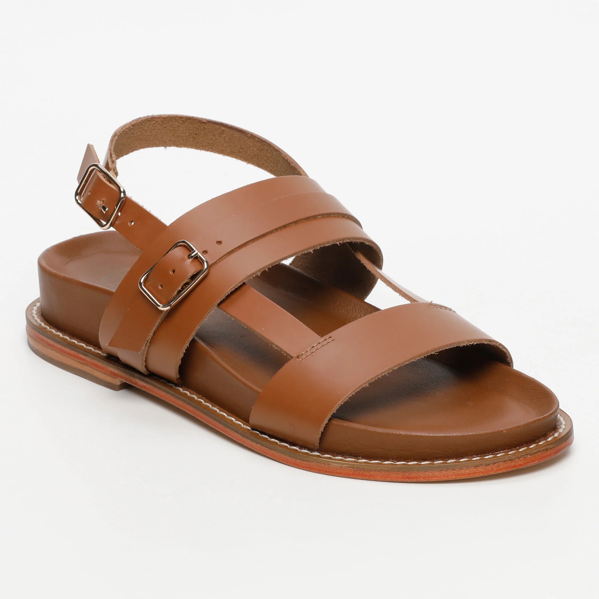 ZENETA sandales en cuir camel