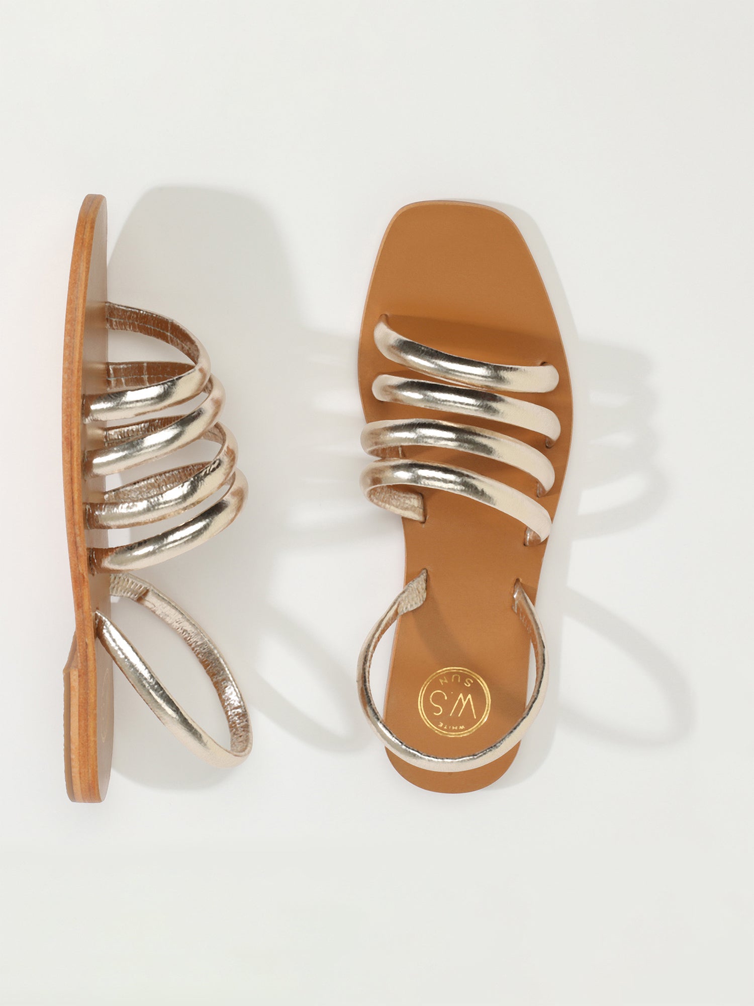LUCY sandales en cuir or