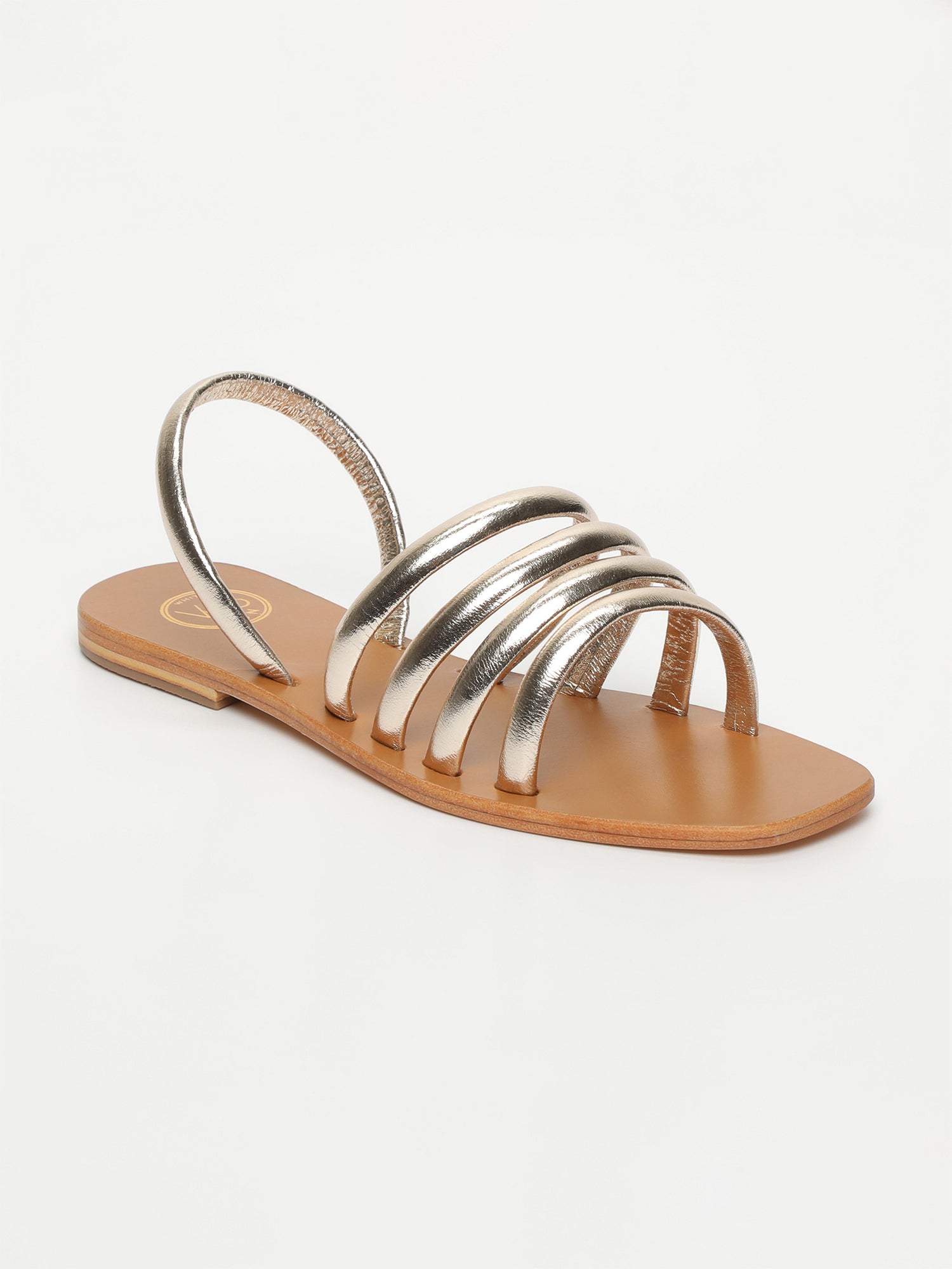 LUCY sandales en cuir or