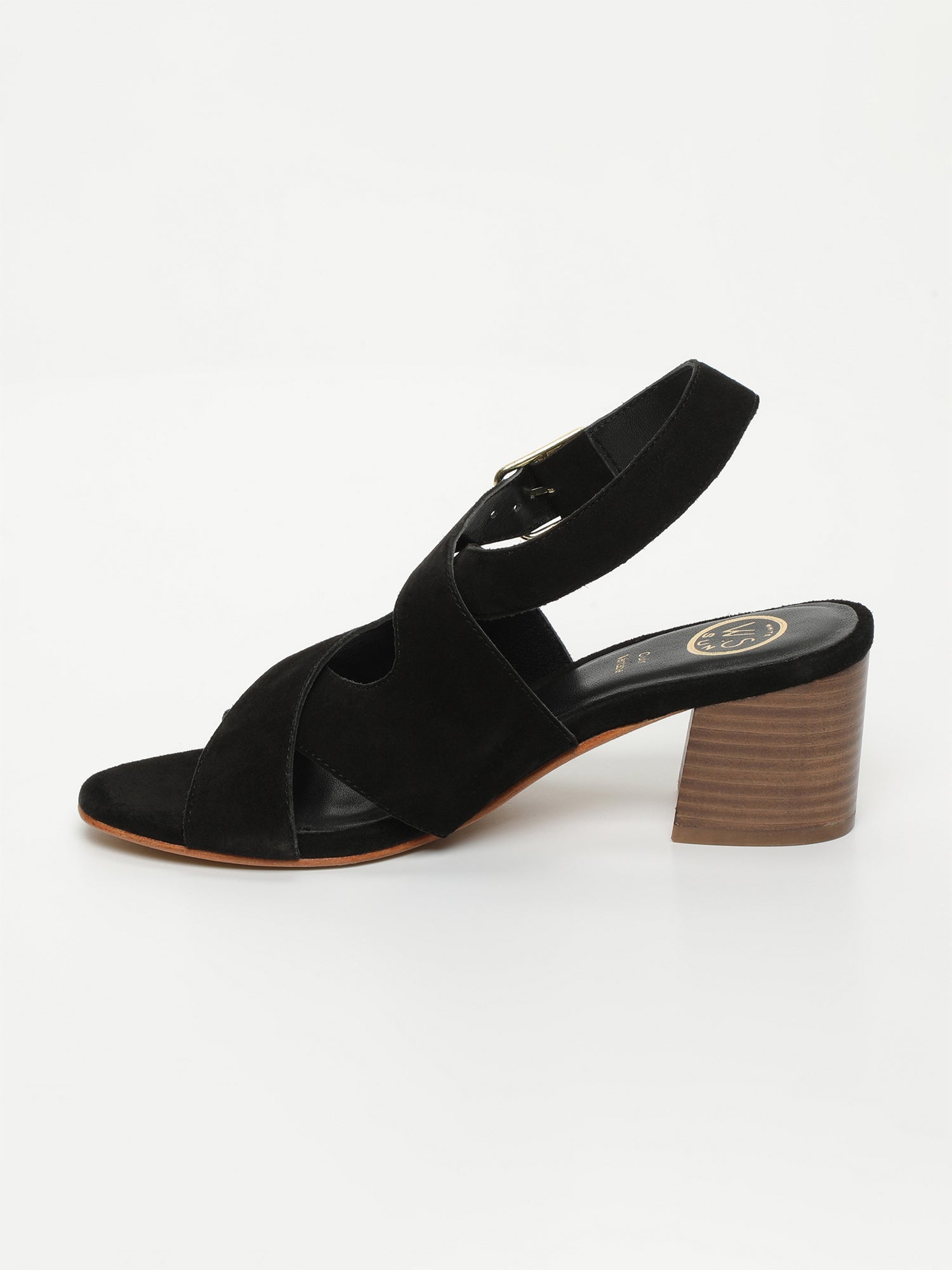 MADINA sandales talon en cuir camel