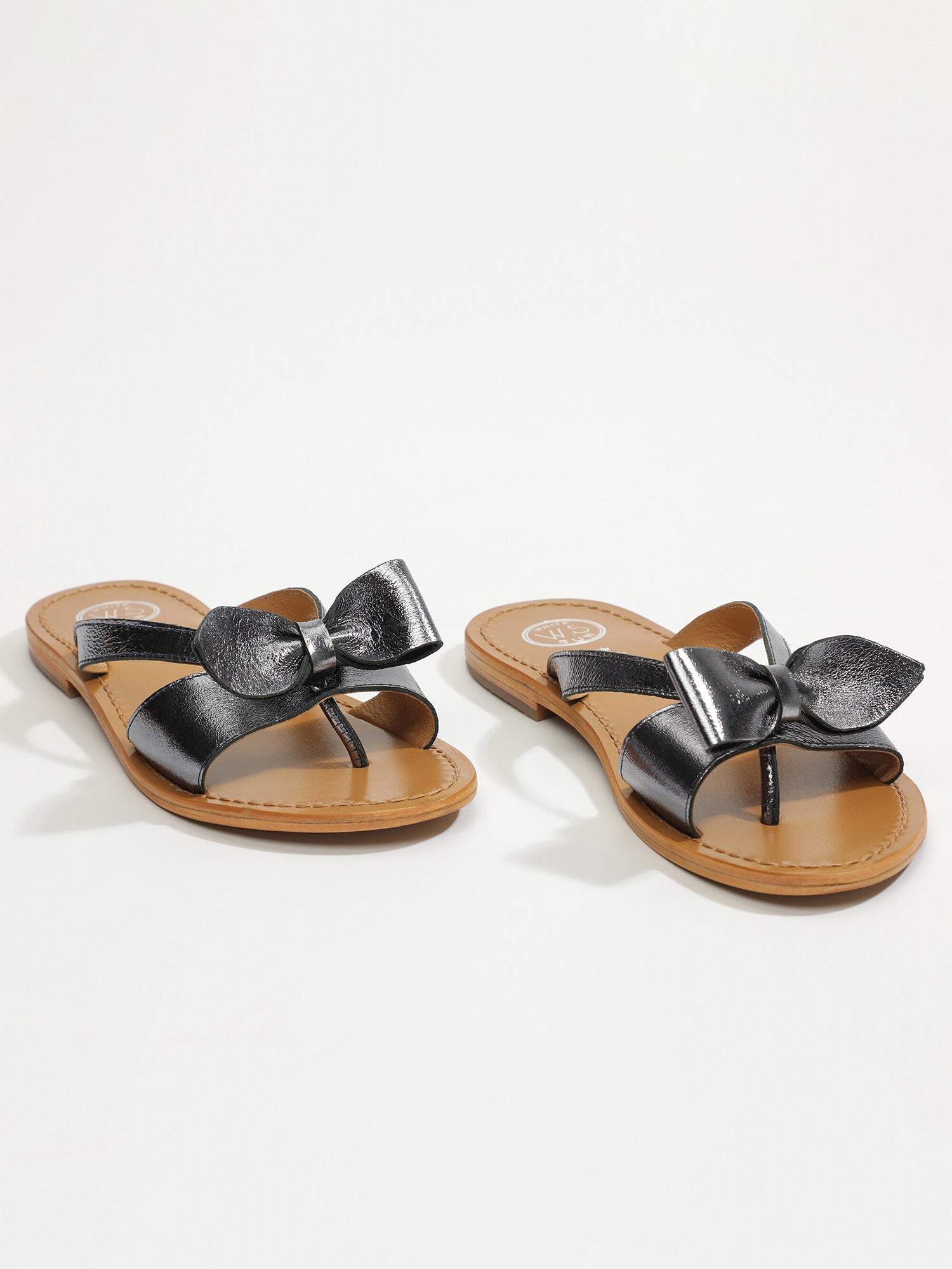 HERBITA mules fantaisie en cuir noir