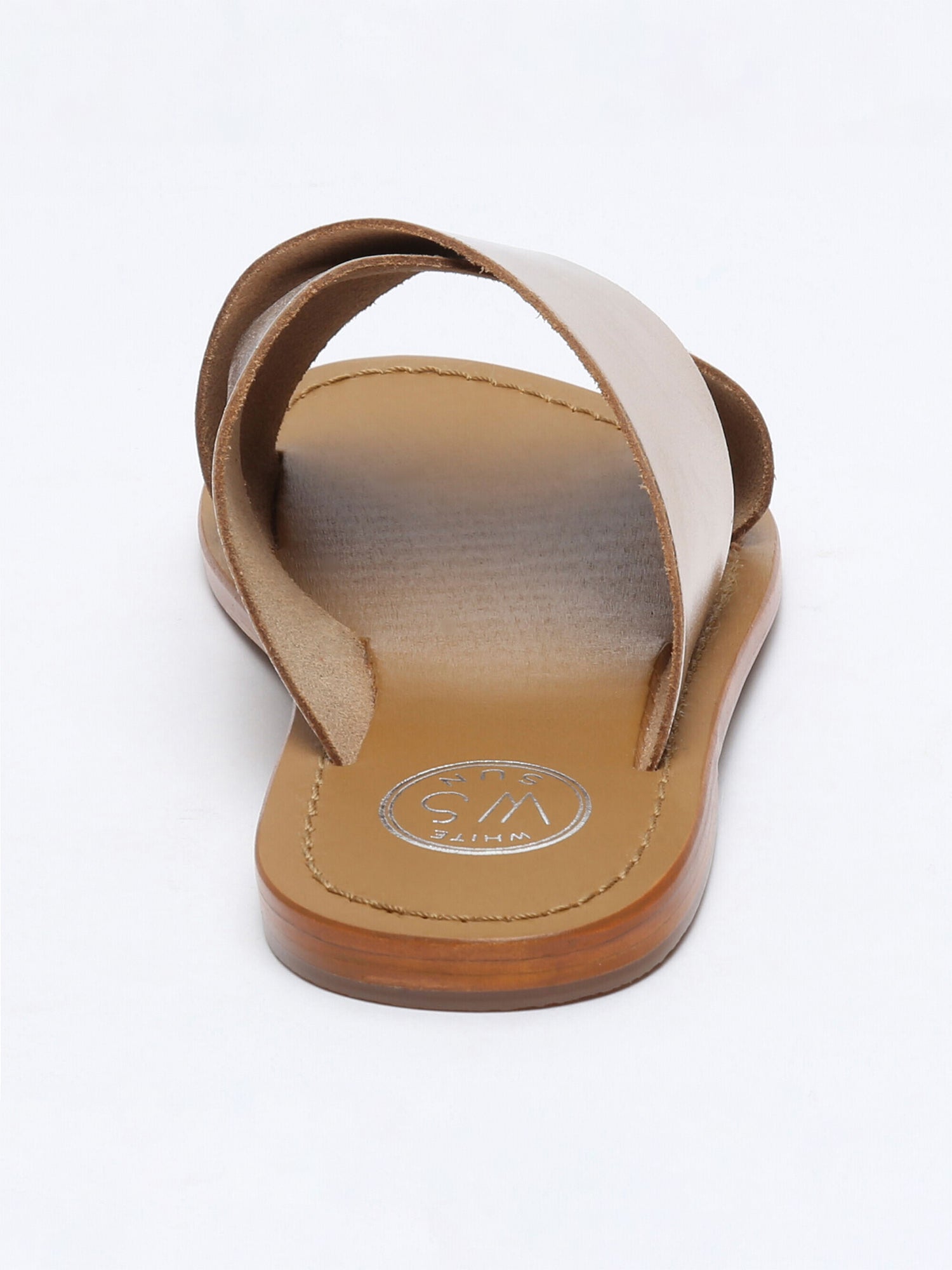LANRUEN mules en cuir or