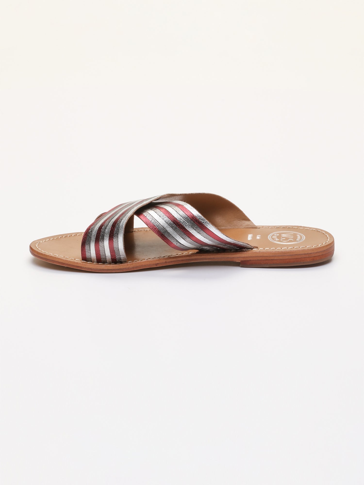 SALMA sandales en cuir bordeaux clair