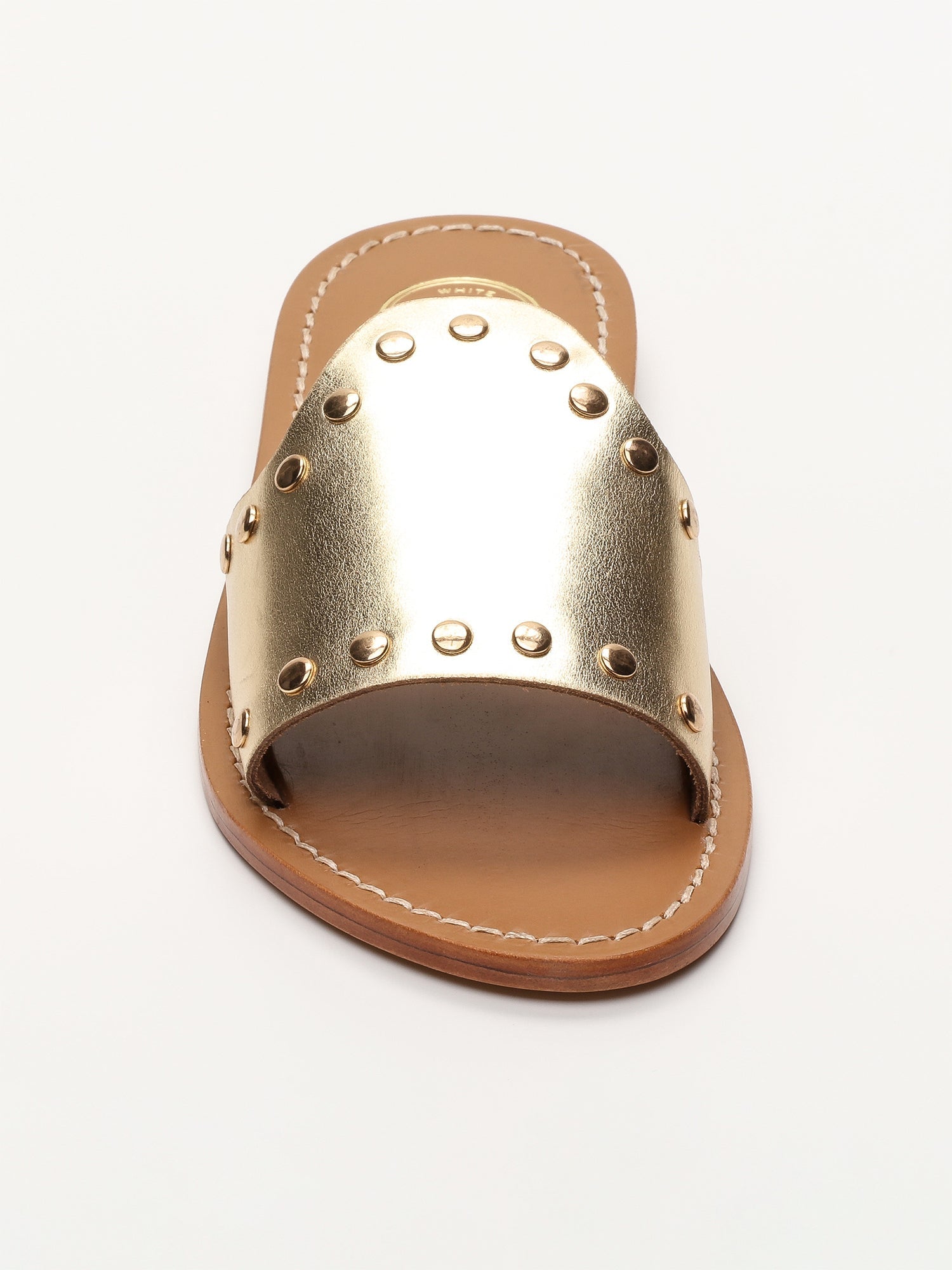 BOIPEBA sandales en cuir or foncé