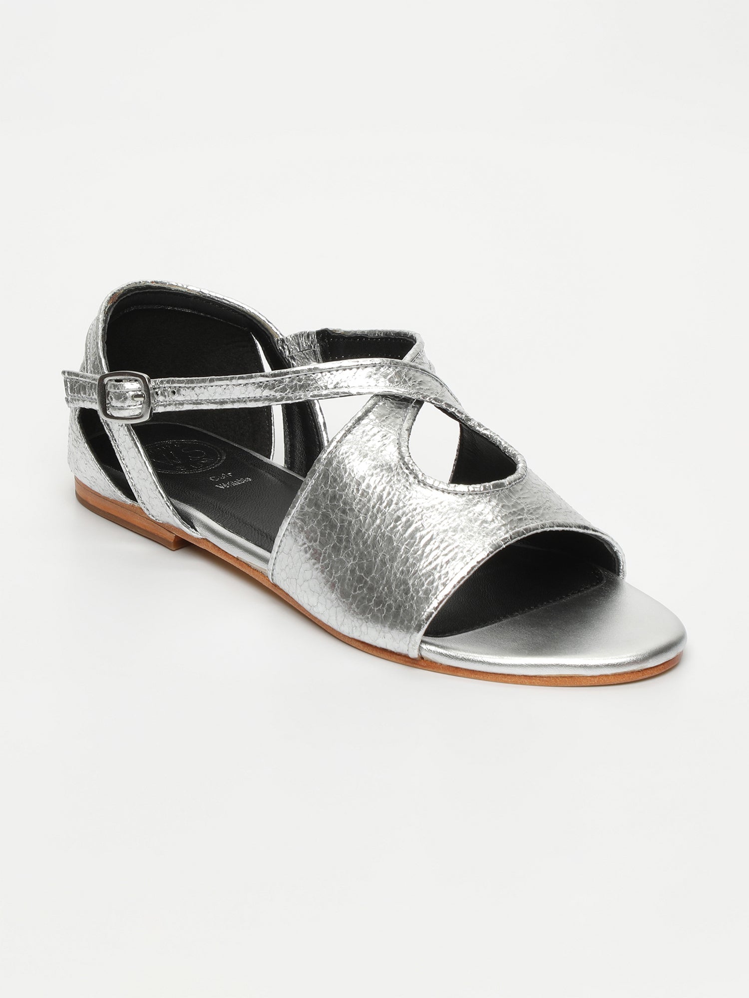 KIRBY sandales en cuir argent