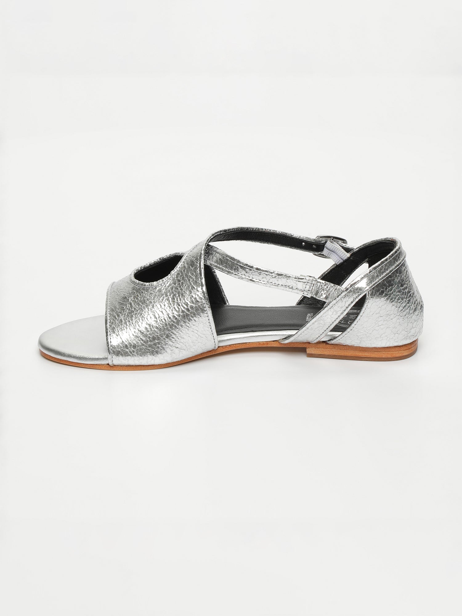 KIRBY sandales en cuir argent