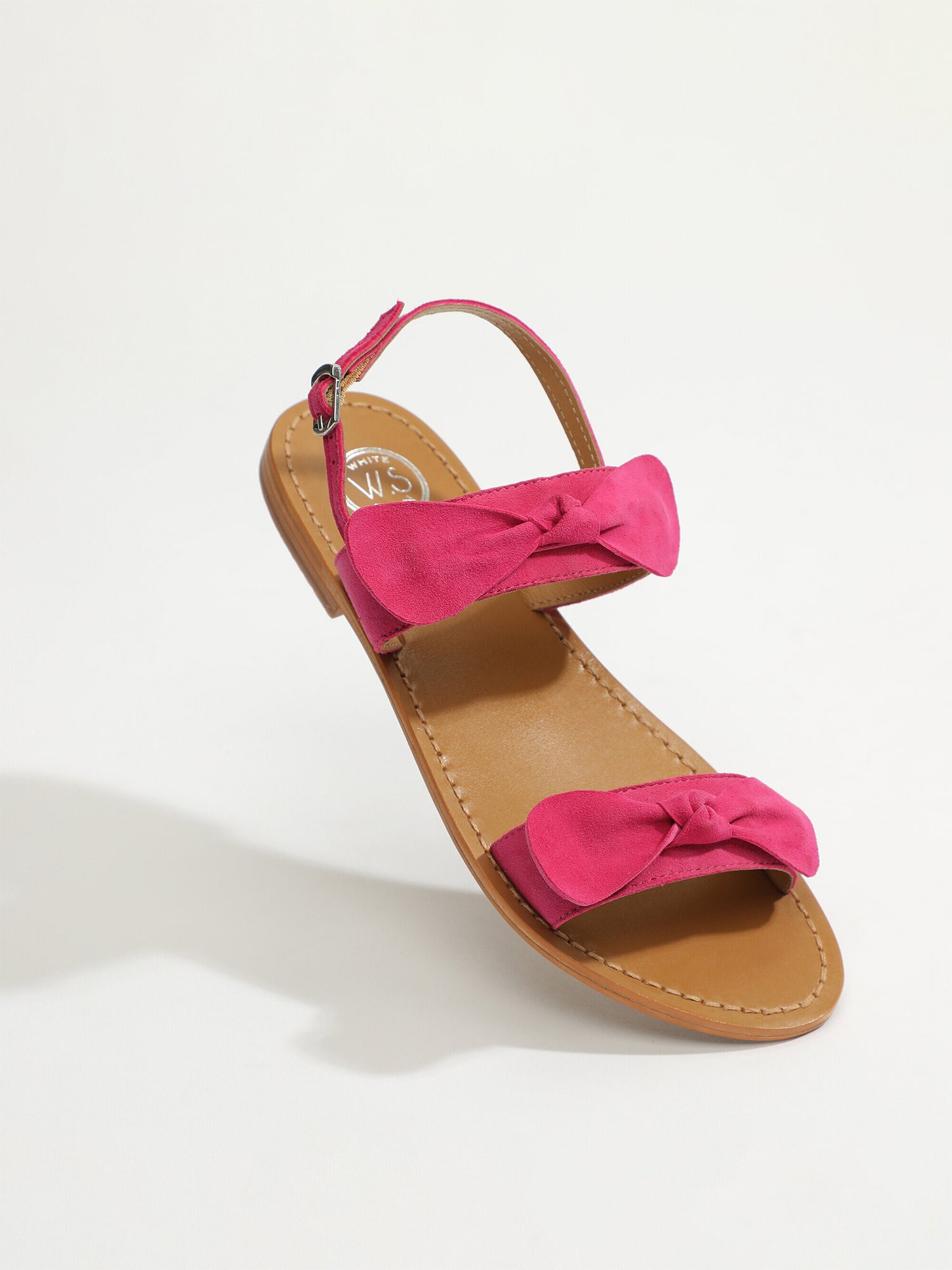 INDAH sandales fantaisie en cuir fushia