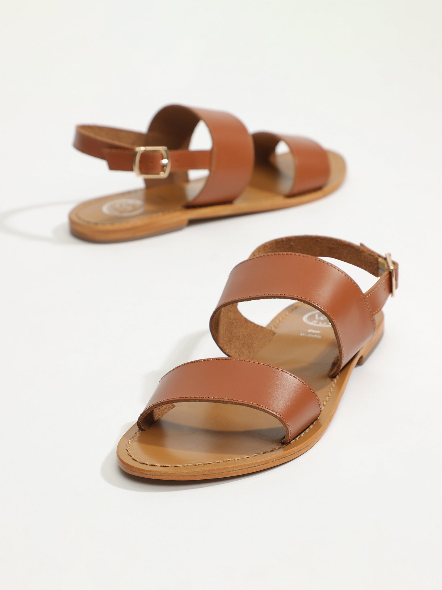 DILETTA sandales en cuir camel