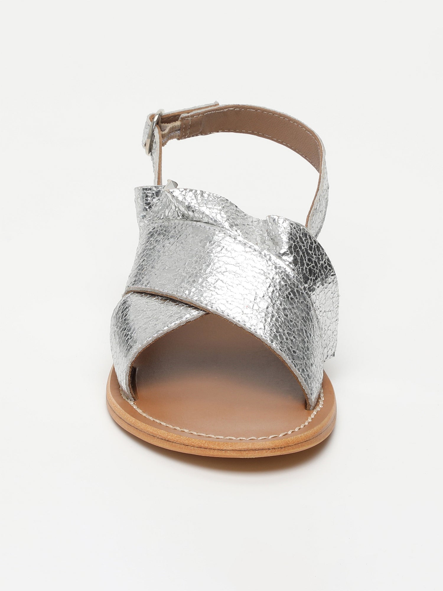 LILLY sandales en cuir argent