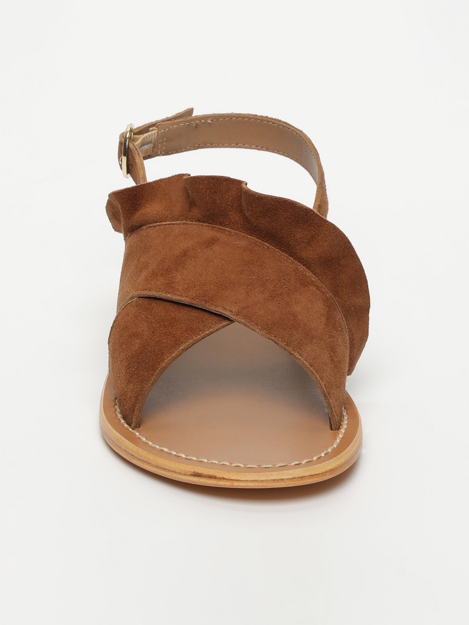 LILLY sandales en cuir camel
