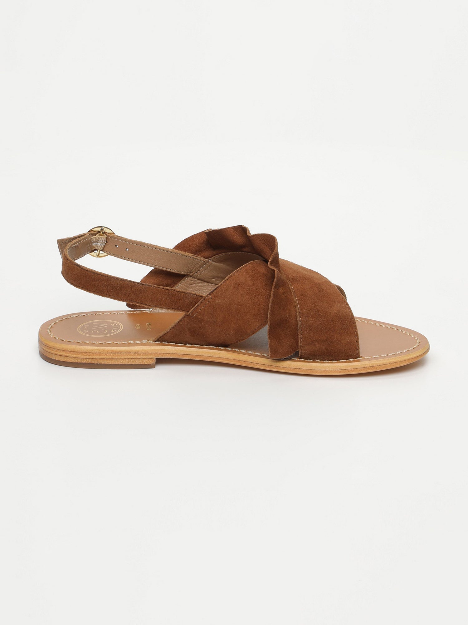 LILLY sandales en cuir camel
