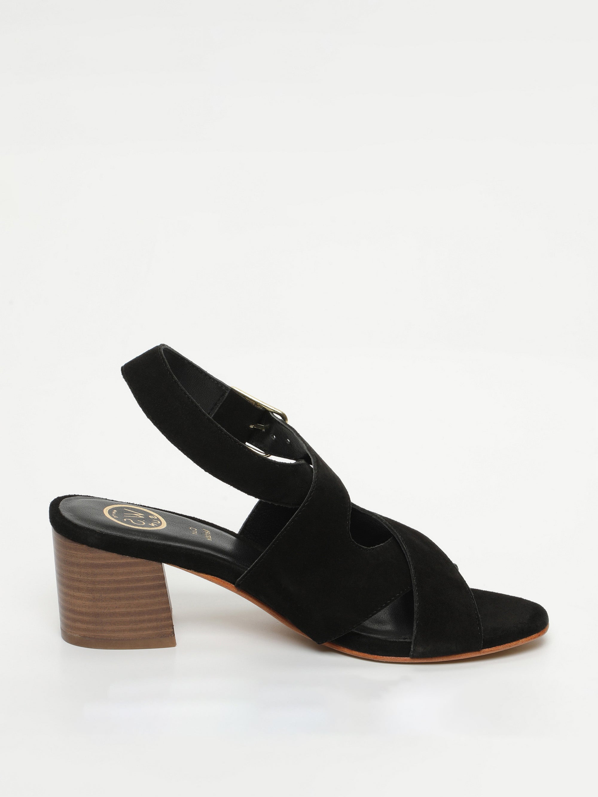 MADINA sandales talon en cuir camel