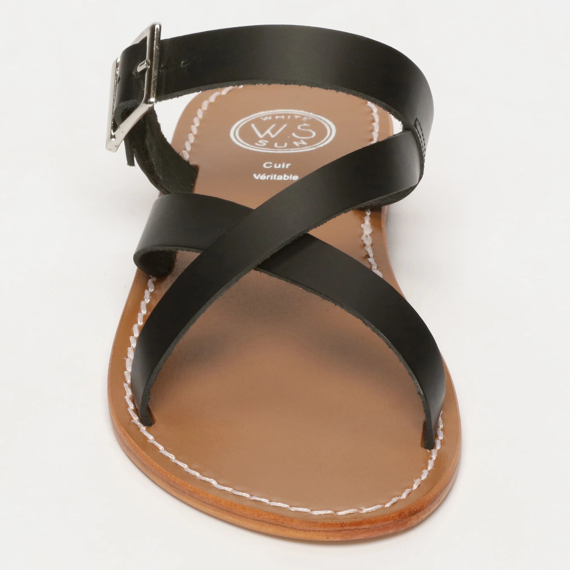 ZAFIRO mules en cuir noir