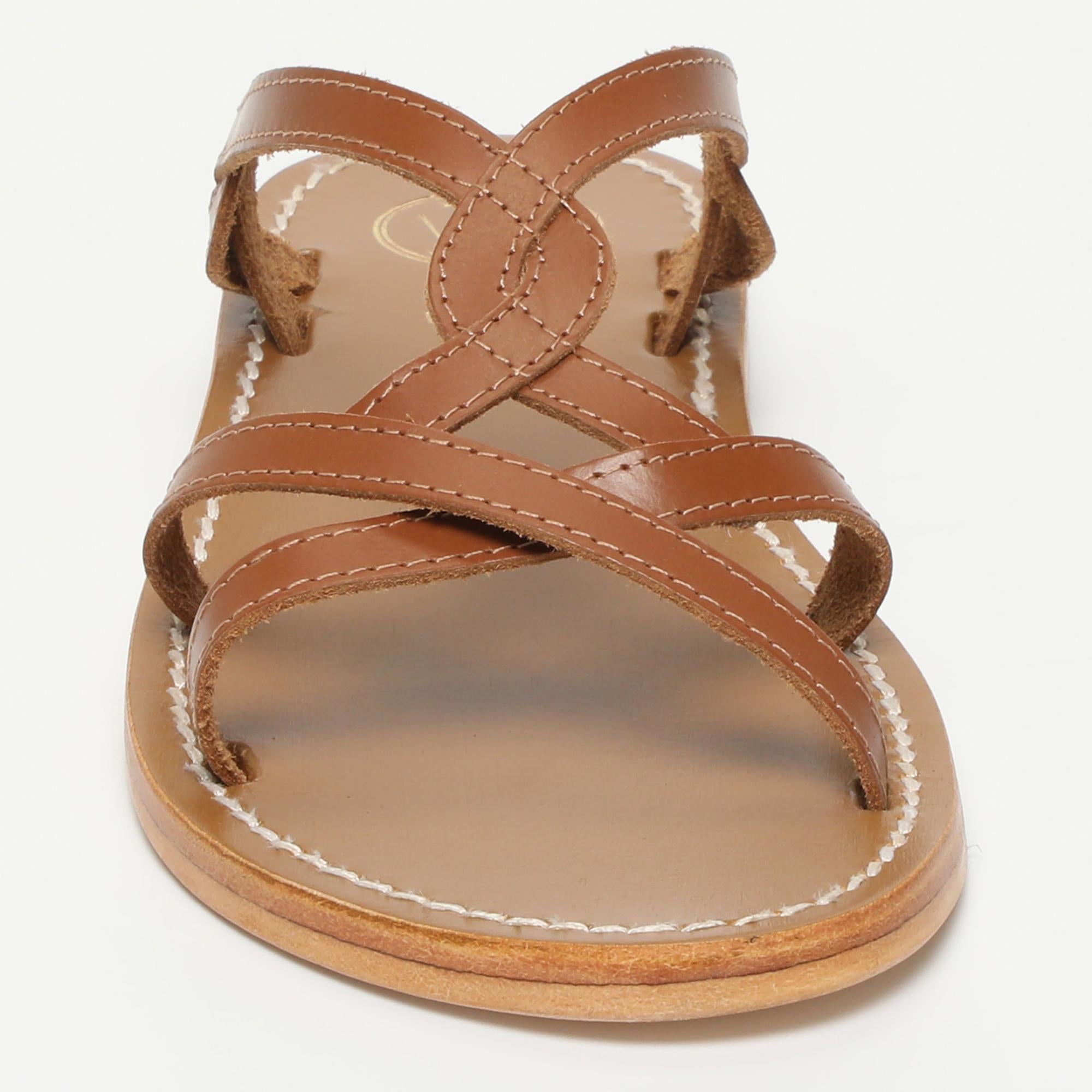 ALERIA mules en cuir camel
