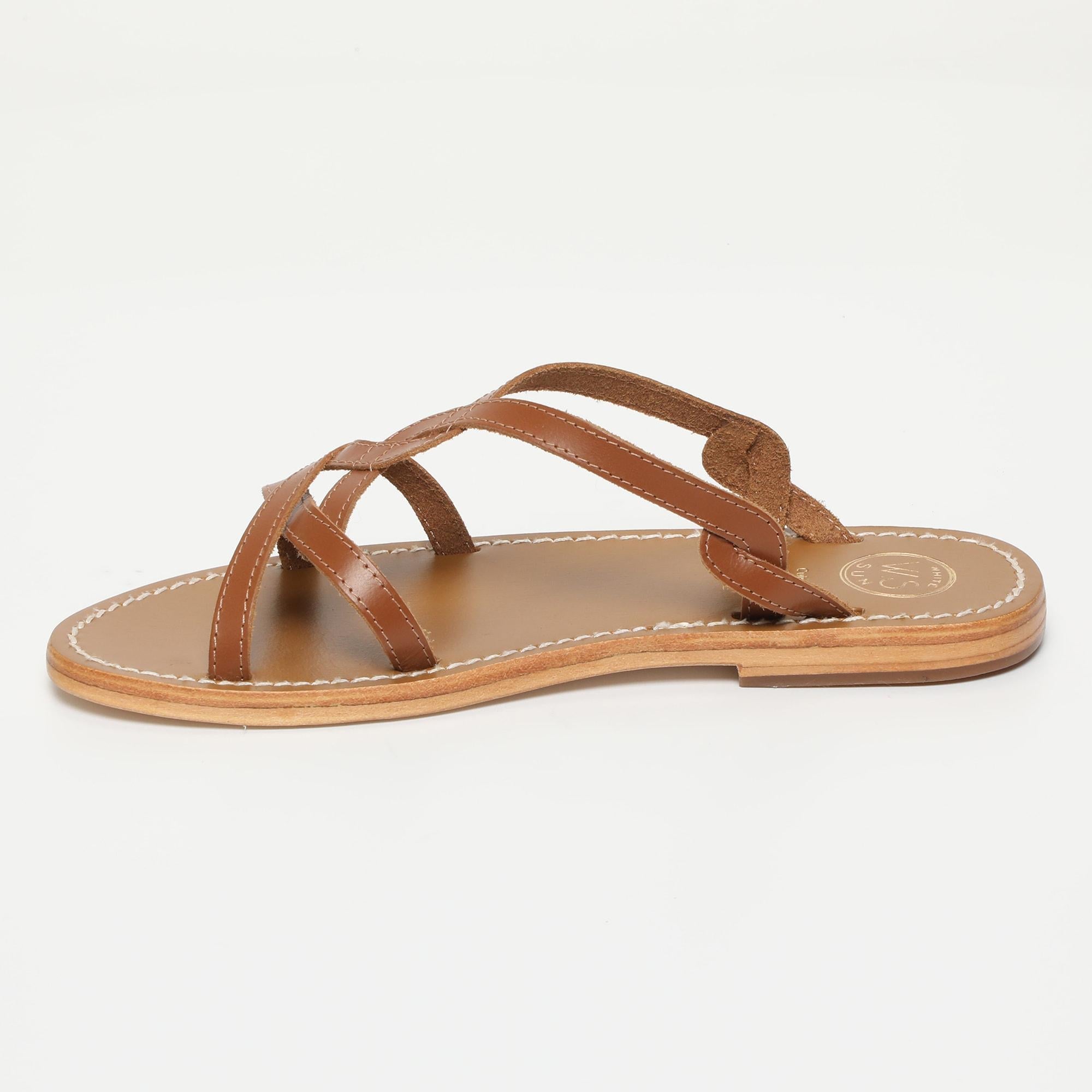 ALERIA mules en cuir camel