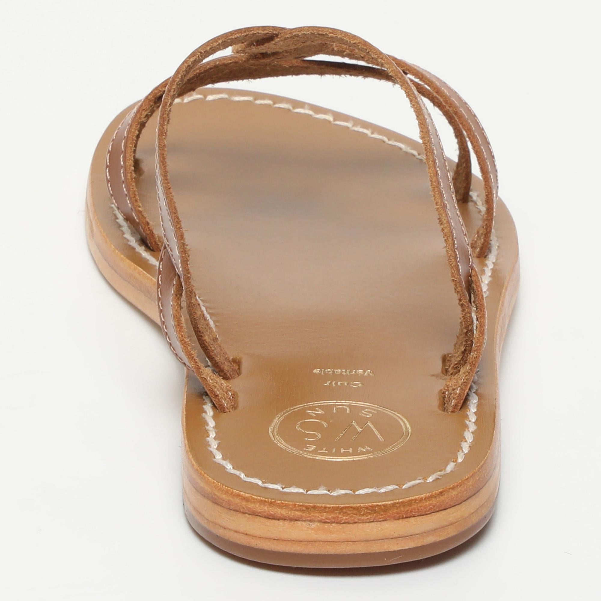 ALERIA mules en cuir camel