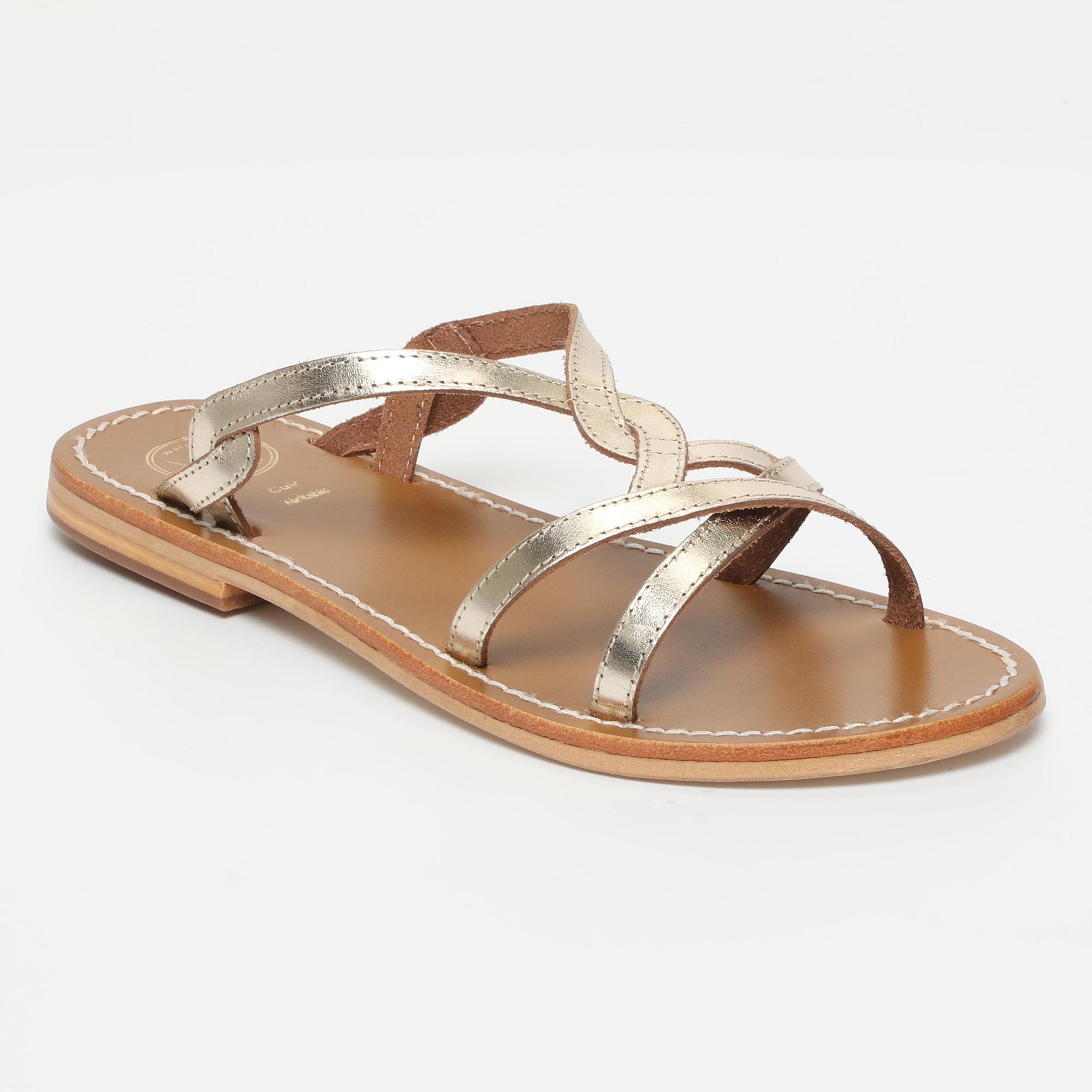 ALERIA mules en cuir or