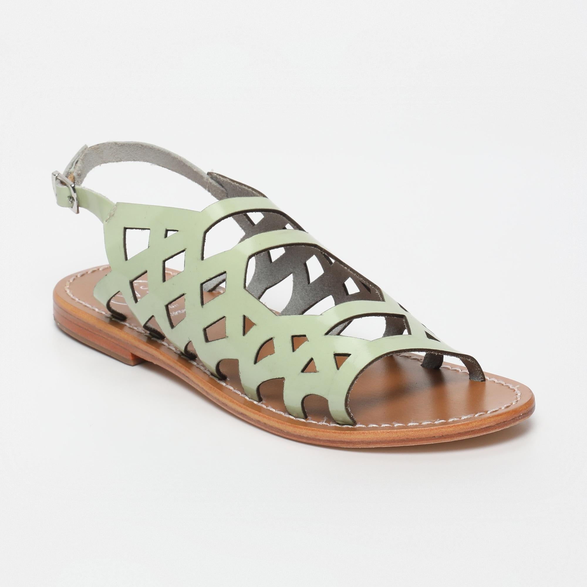 ARACATI sandales en cuir menthe