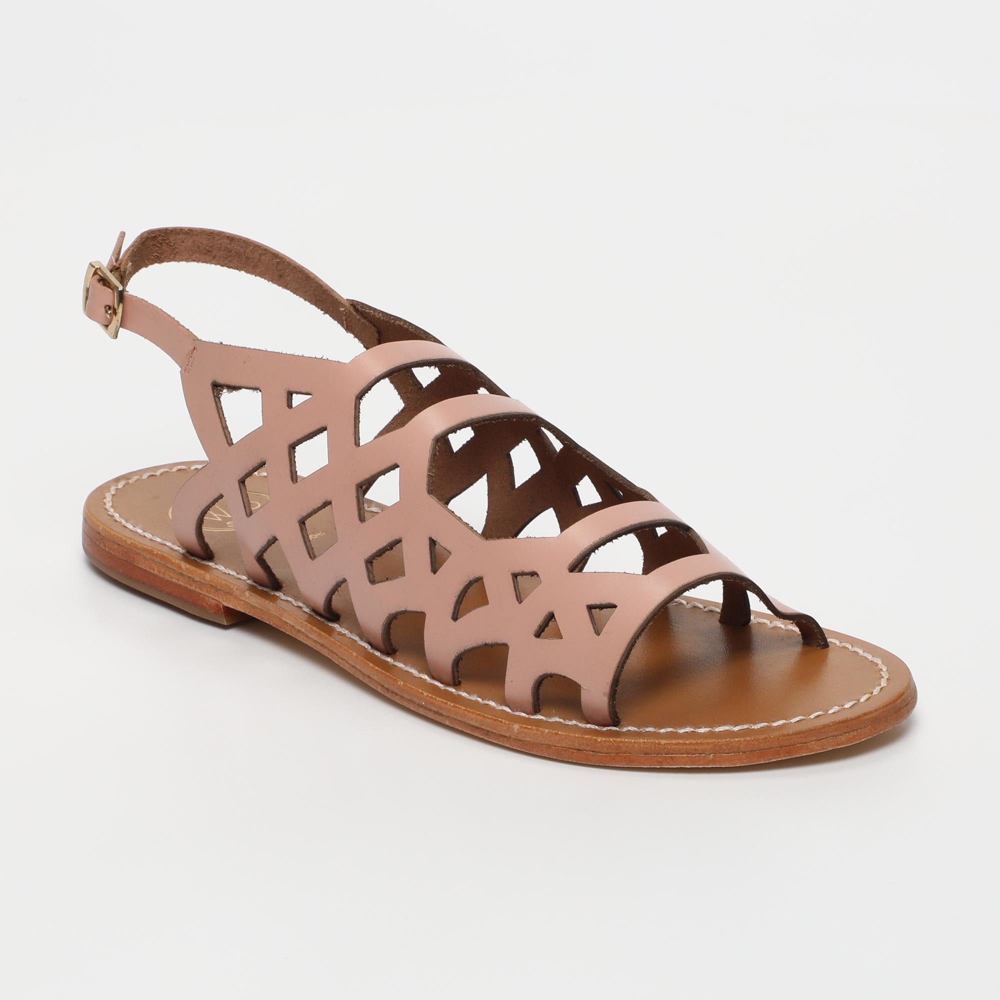 ARACATI sandales en cuir rose
